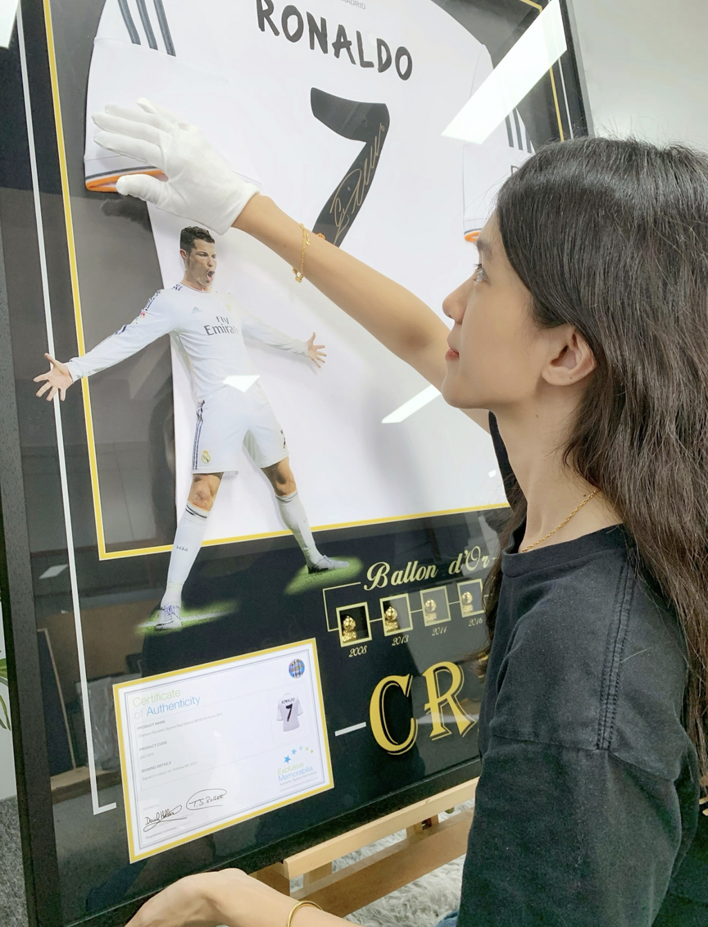 Cristiano Ronaldo Real Madrid Autographed Framed Jersey