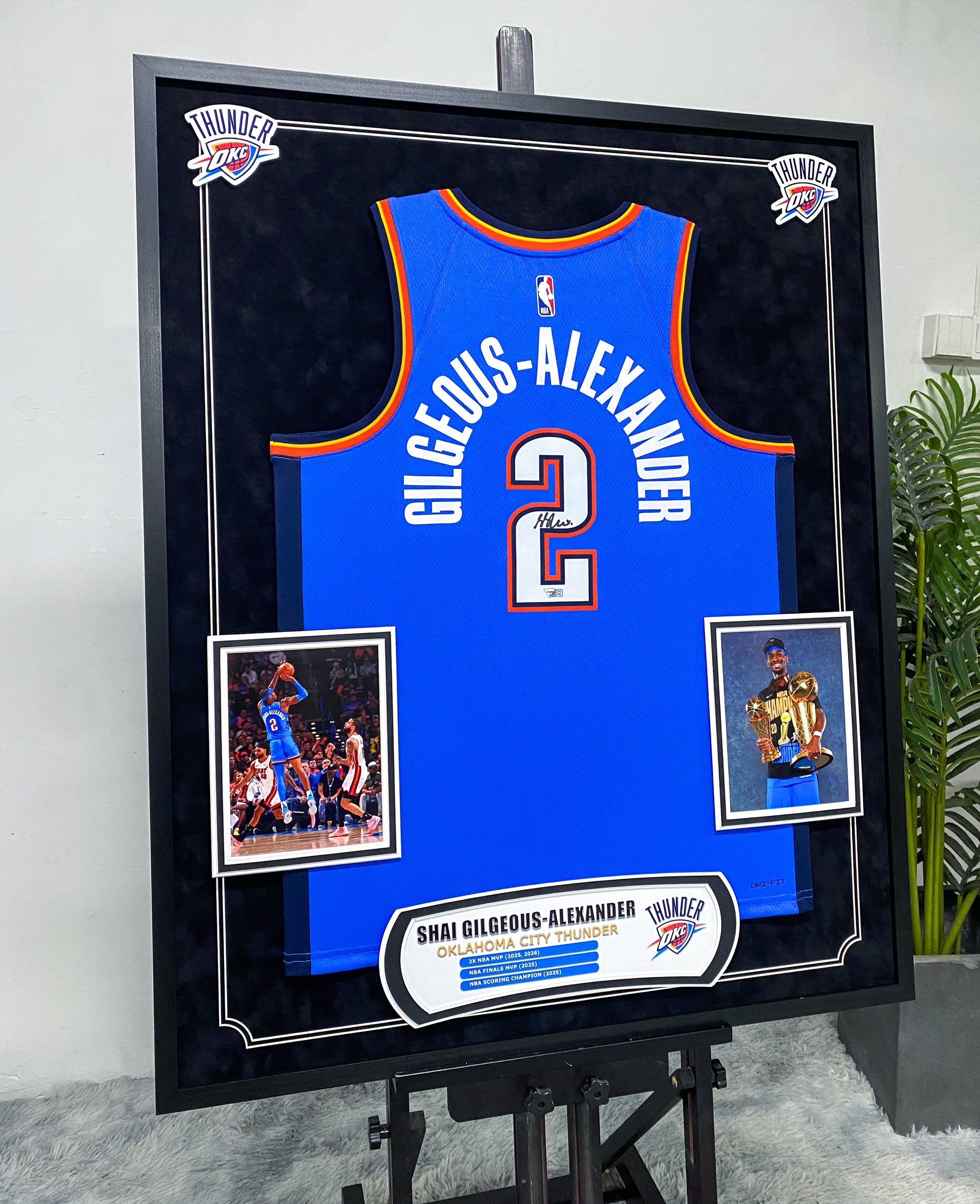 Shai Gilgeous-Alexander Oklahoma City Thunder Jersey Framing