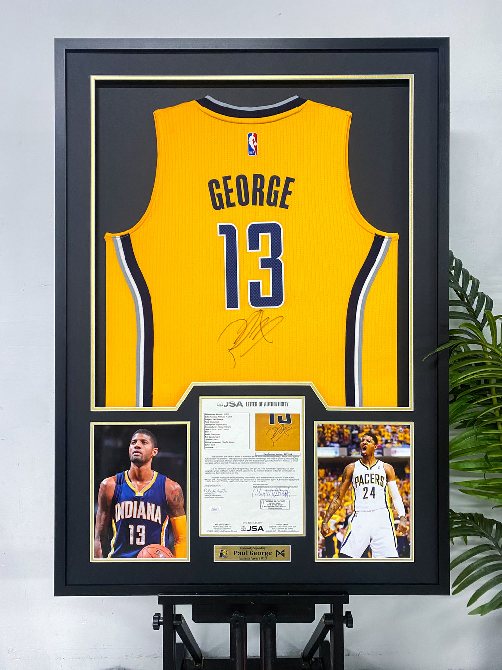 Paul George Indiana Pacers 13 Jersey Framing