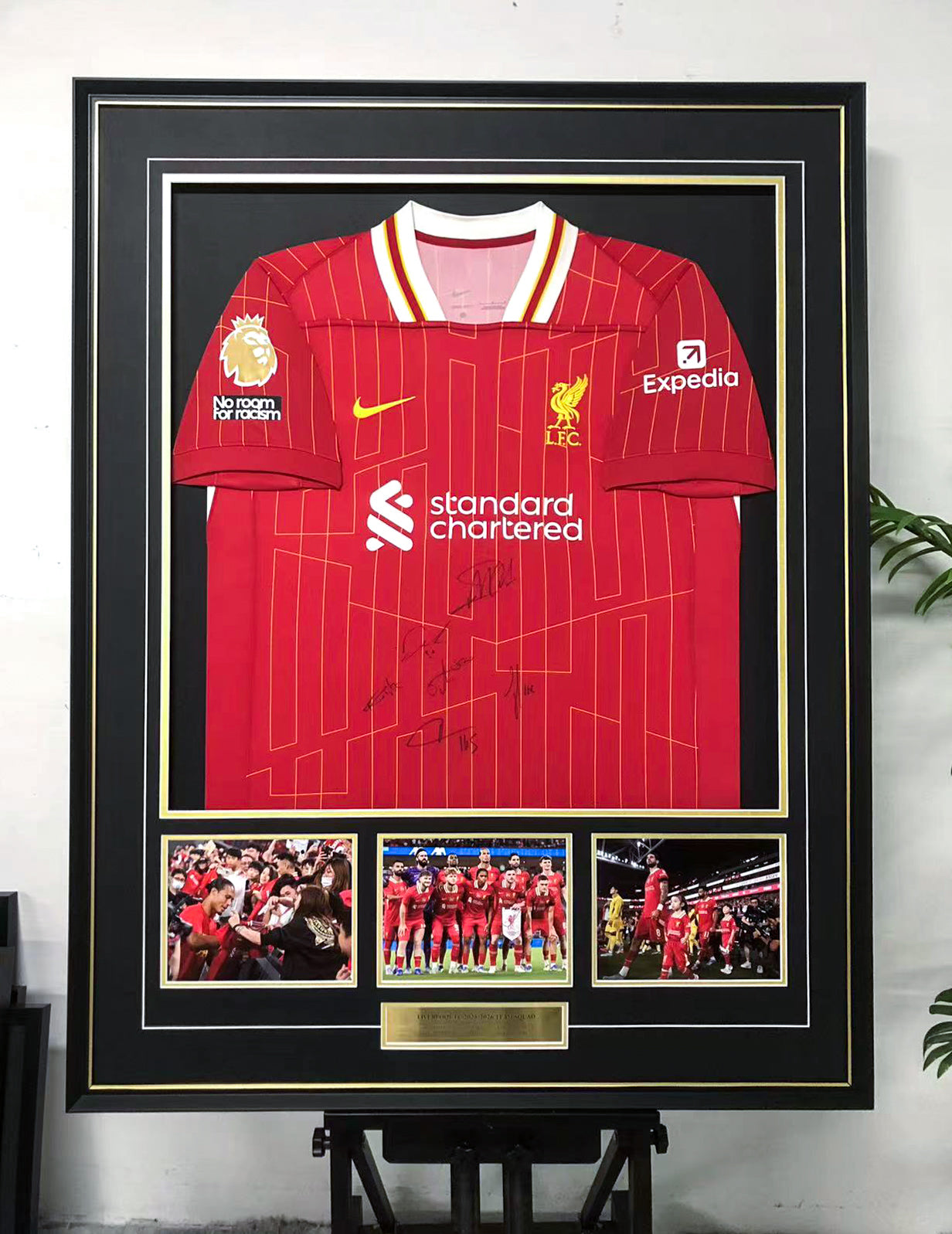 Liverpool FC Autographed Custom Framed Jersey