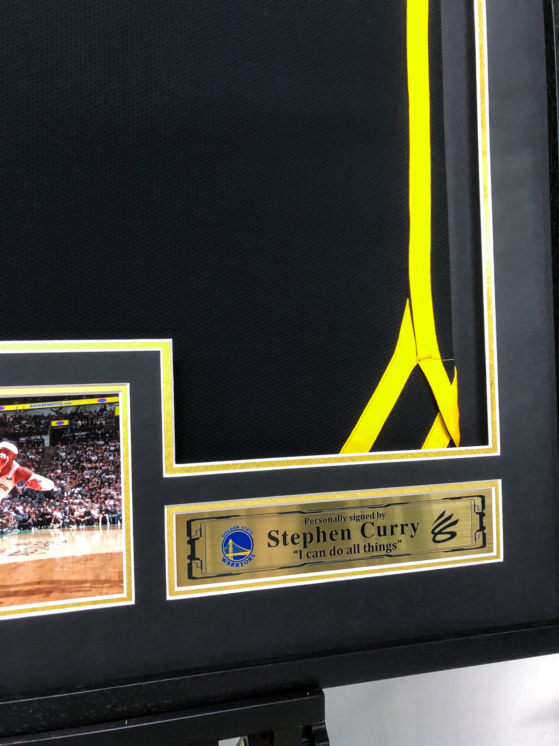 Stephen Curry Golden State Warriors Autographed Jersey Framed