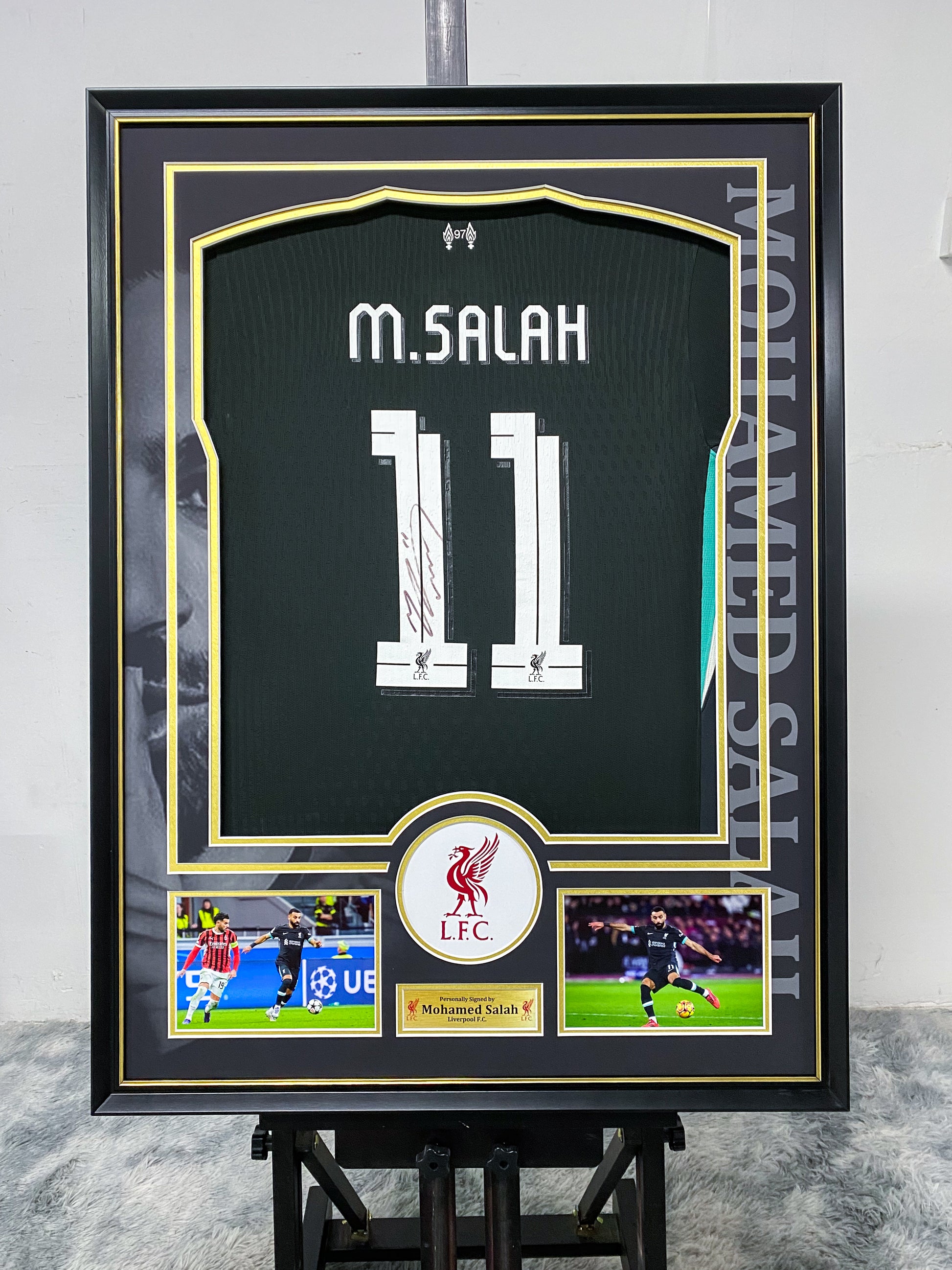 Mohamed Salah Liverpool FC Jersey Custom Framing