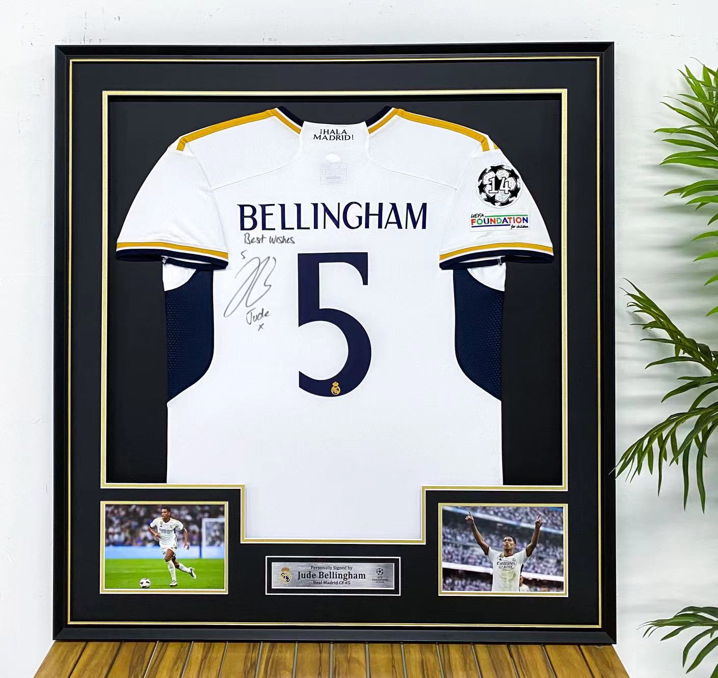 Jude Bellingham Real Madrid CF Autographed Jersey Framed