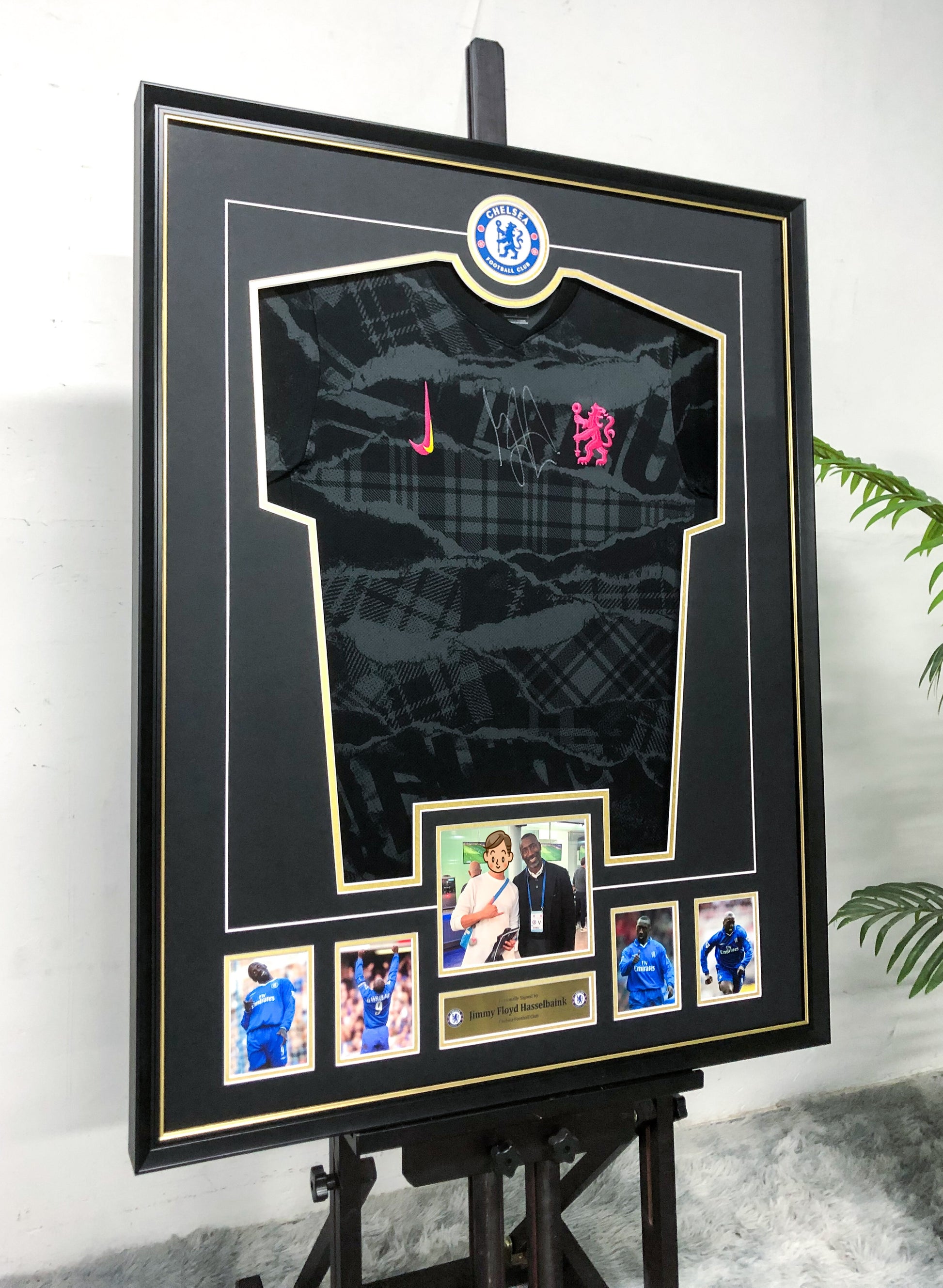 Jimmy Floyd Hasselbaink Chelsea Signed Jersey Custom Framing
