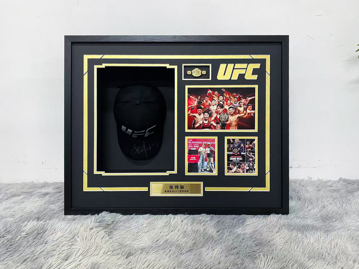 Zhang Weili UFC Signed Cap Display Frame – Asia First UFC World Champion