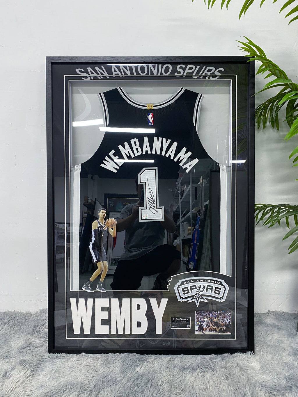 Victor Wembanyama San Antonio Spurs Signed Jersey Framing