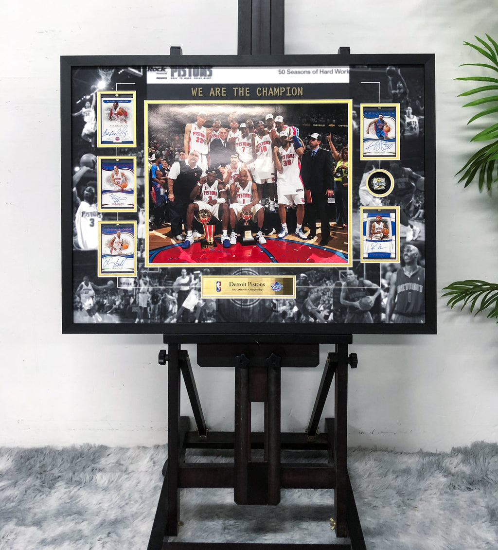 Detroit Pistons Trading Card Framing