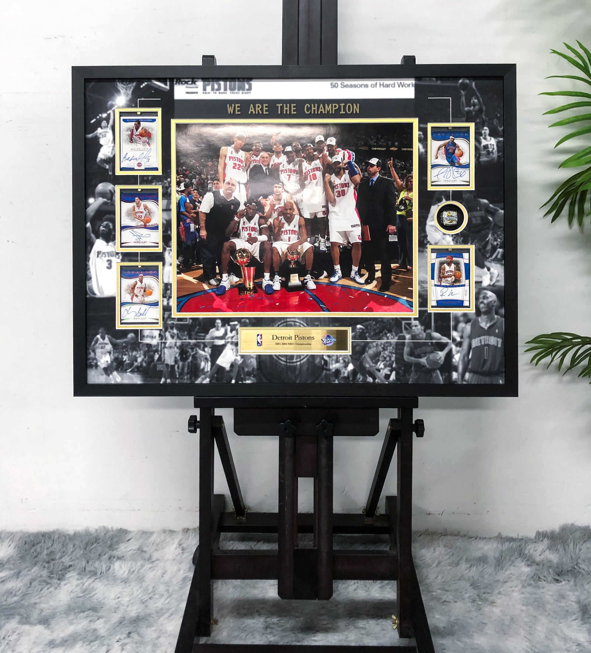 Detroit Pistons Trading Card Framing