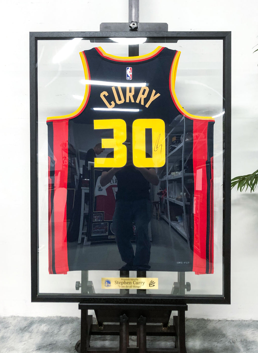 Stephen Curry Golden State Warriors Custom Framed Autographed Jersey