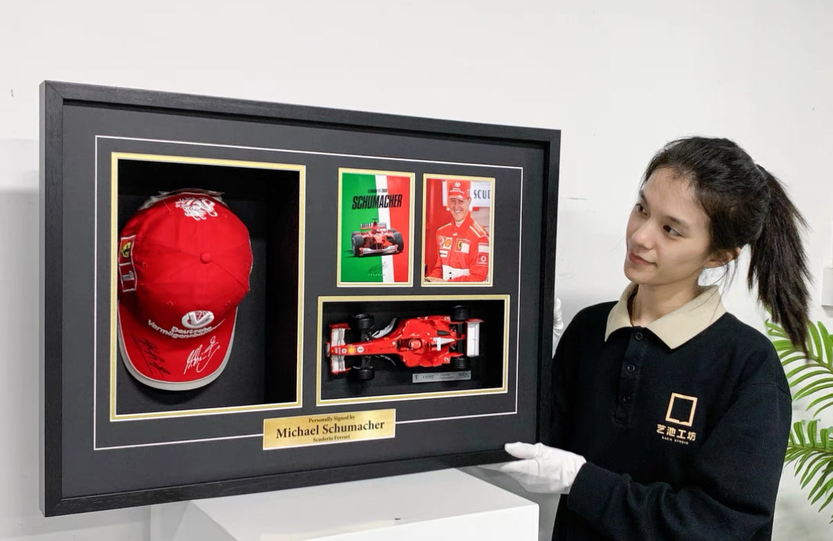 Michael Schumacher Hat Sentimental Item Custom Framed
