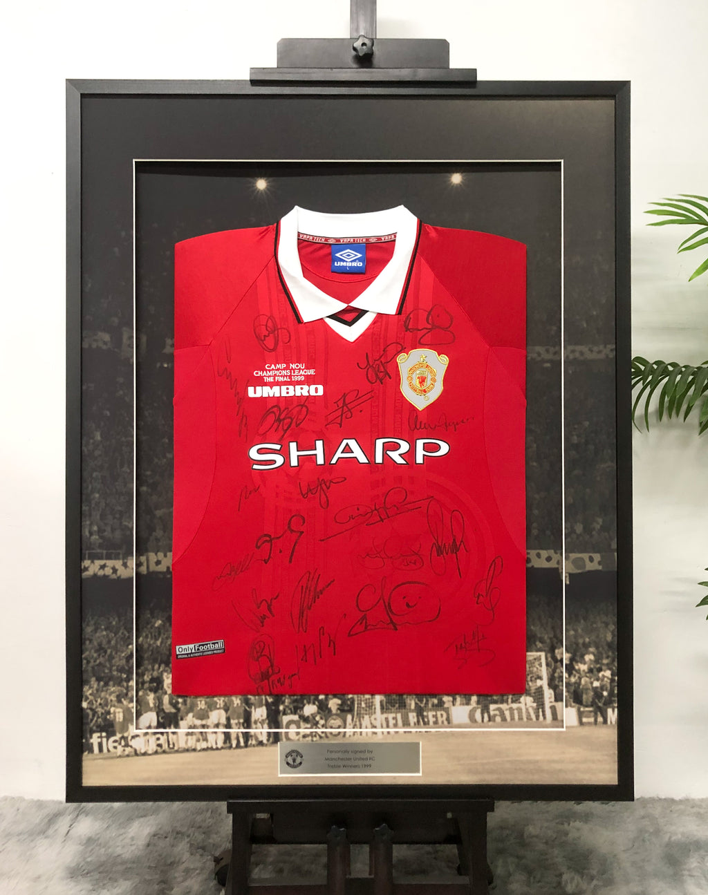 Manchester United Custom Framed Autographed Jersey