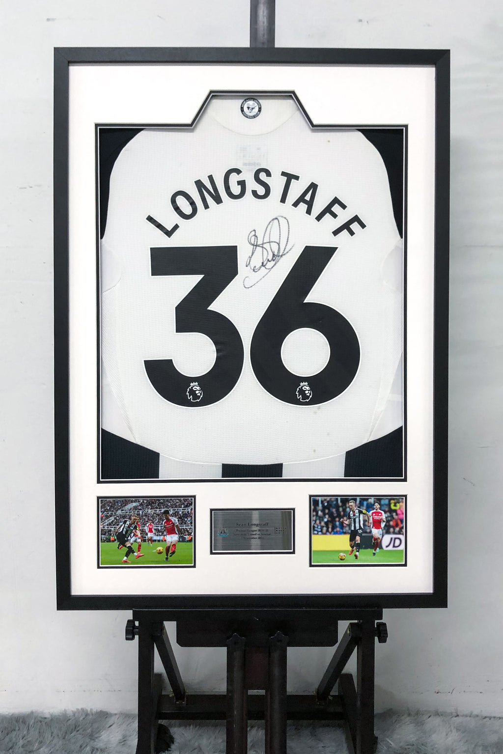 Sean Longstaff Newcastle United FC Autographed Jersey Framed