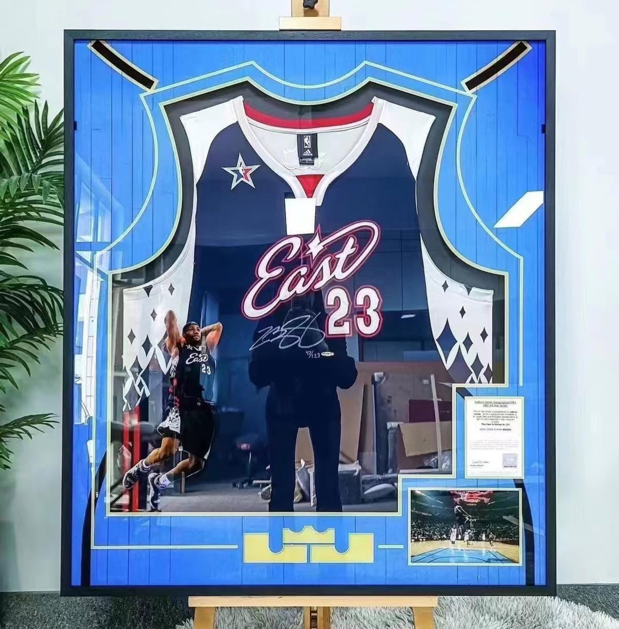 LeBron James ALL STAR Autographed Jersey Framed