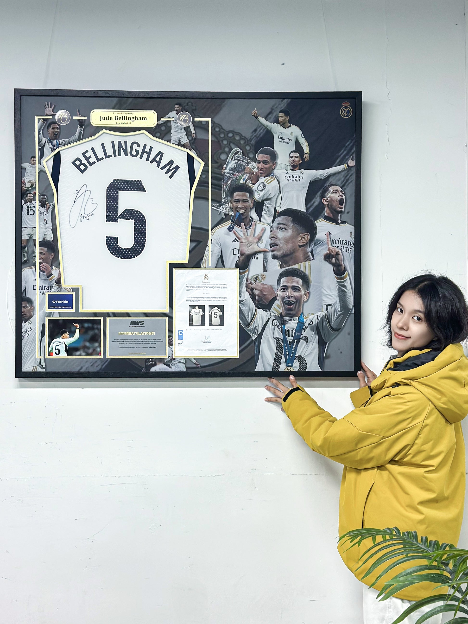 Jude Bellingham Real Madrid CF Jersey Custom Framing