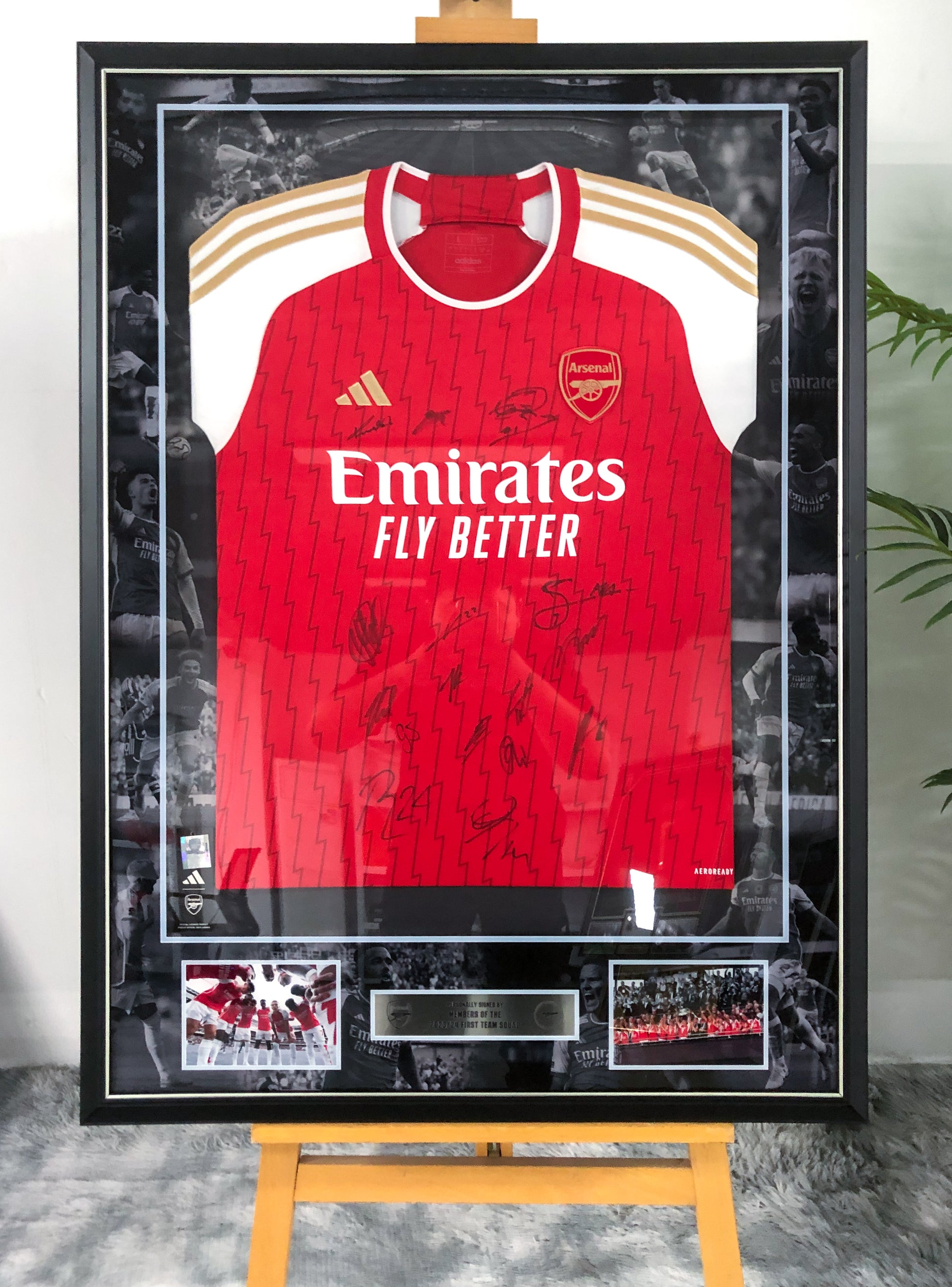 Arsenal Football Club Autographed Framed Jersey