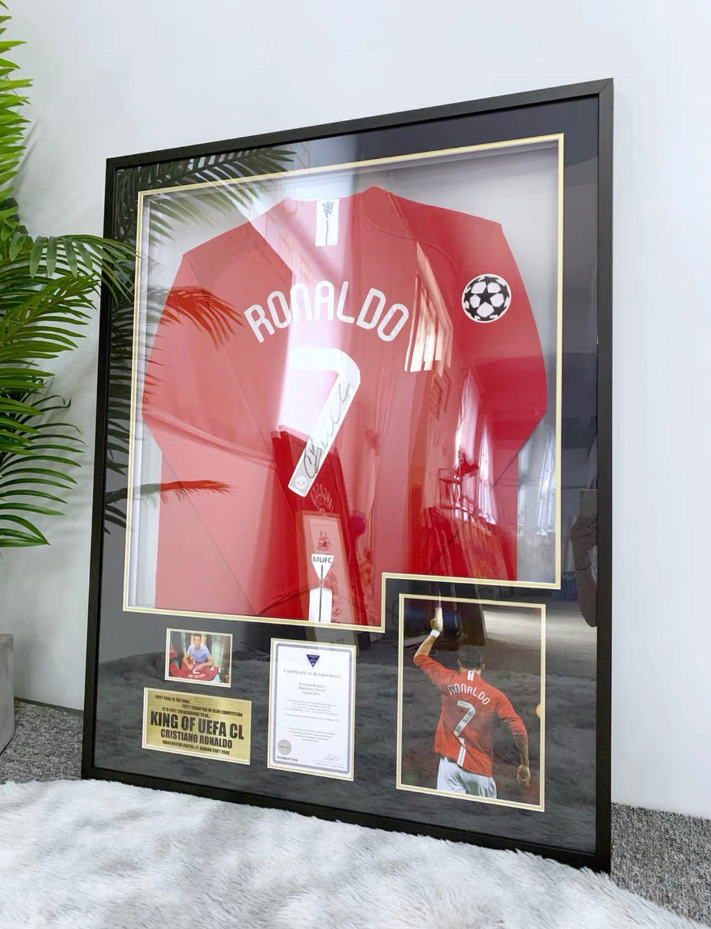 Cristiano Ronaldo Manchester United Autographed Custom Framed Jersey