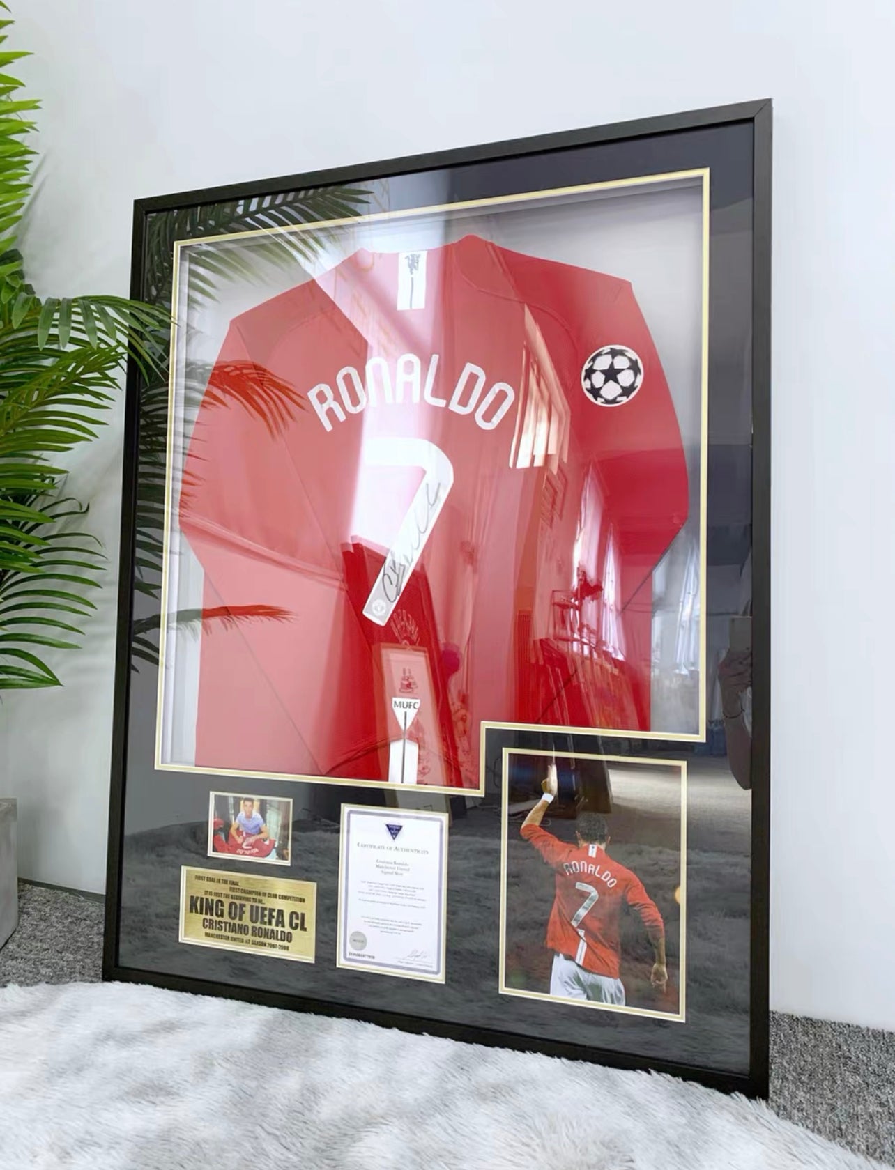 Cristiano Ronaldo Manchester United Autographed Custom Framed Jersey