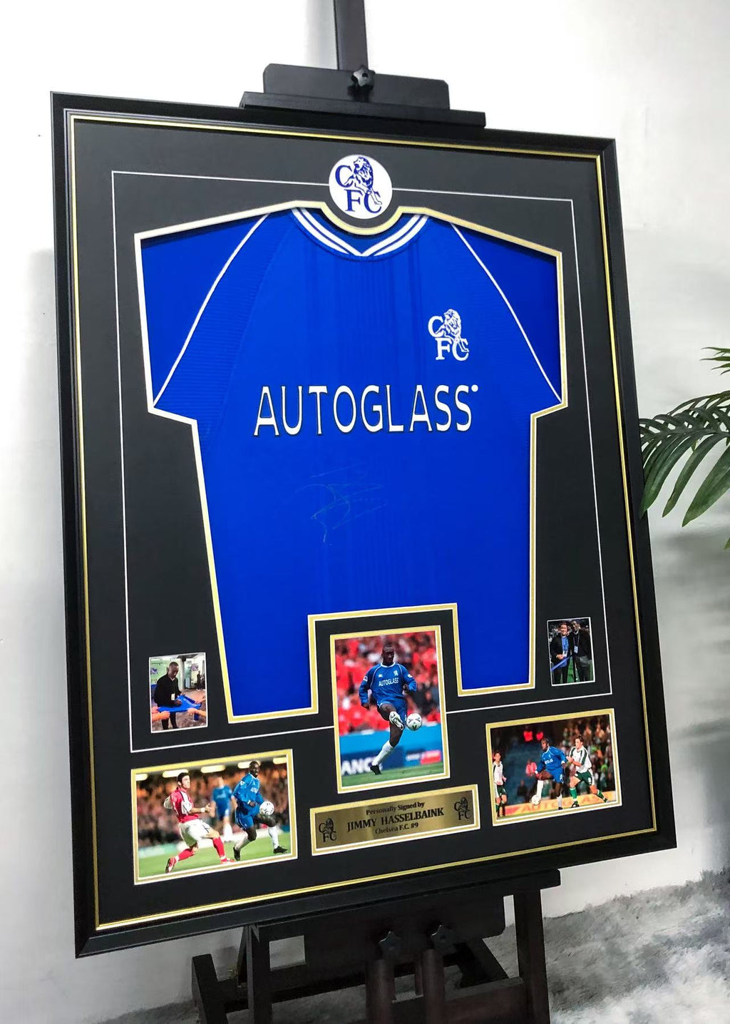 Jimmy Hasselbaink Chelsea Autographed Jersey Custom Framing