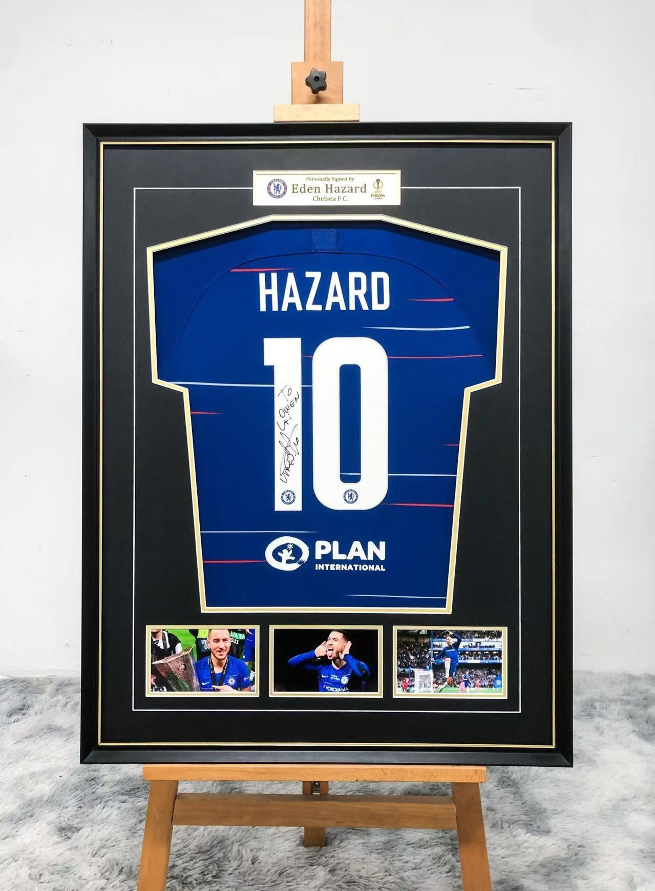 Eden Hazard Chelsea Autographed Jersey Custom Framing