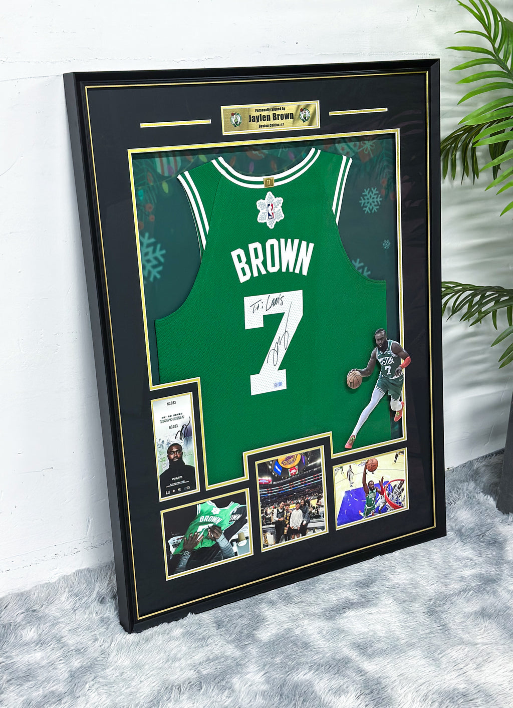 Jaylen Brown Boston Celtics Autographed Jersey Framed
