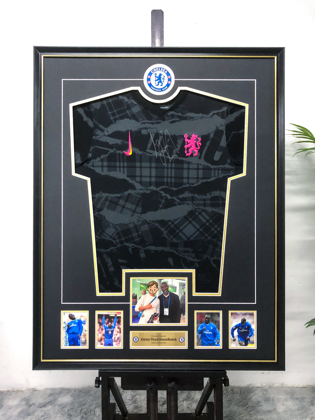 Jimmy Floyd Hasselbaink Chelsea Signed Jersey Custom Framing