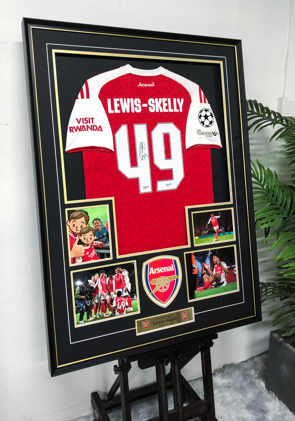 Lewis Skelly Arsenal Autographed Custom Framed Jersey