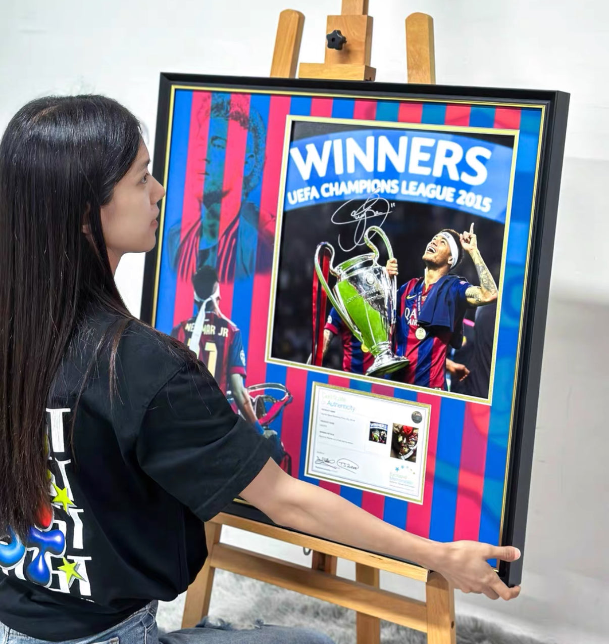 Neymar FC Barcelona Poster Jersey Framing