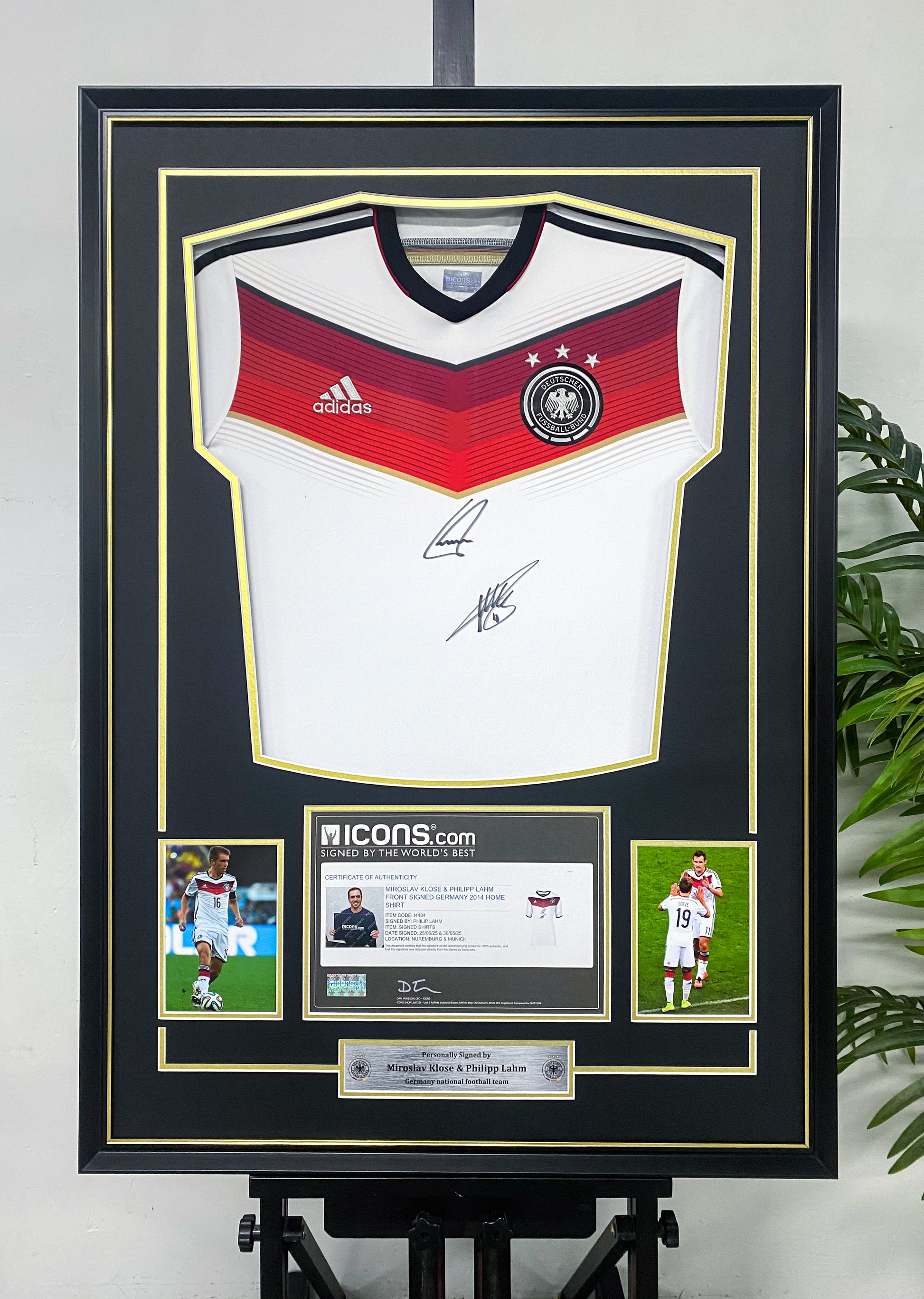 Miroslav Klose & Philipp Lahm Germany 2014 Home Jersey Framing