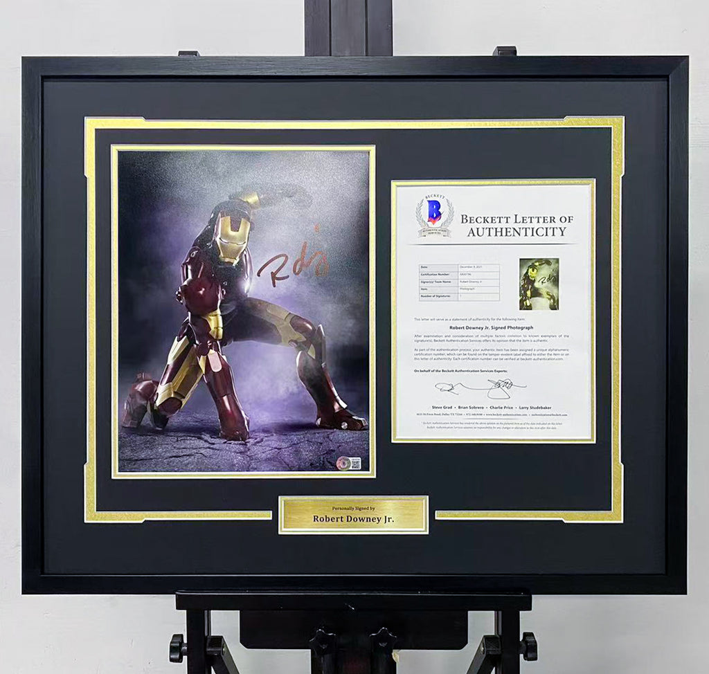 Robert Downey Jr Iron Man Signed Photo Framed