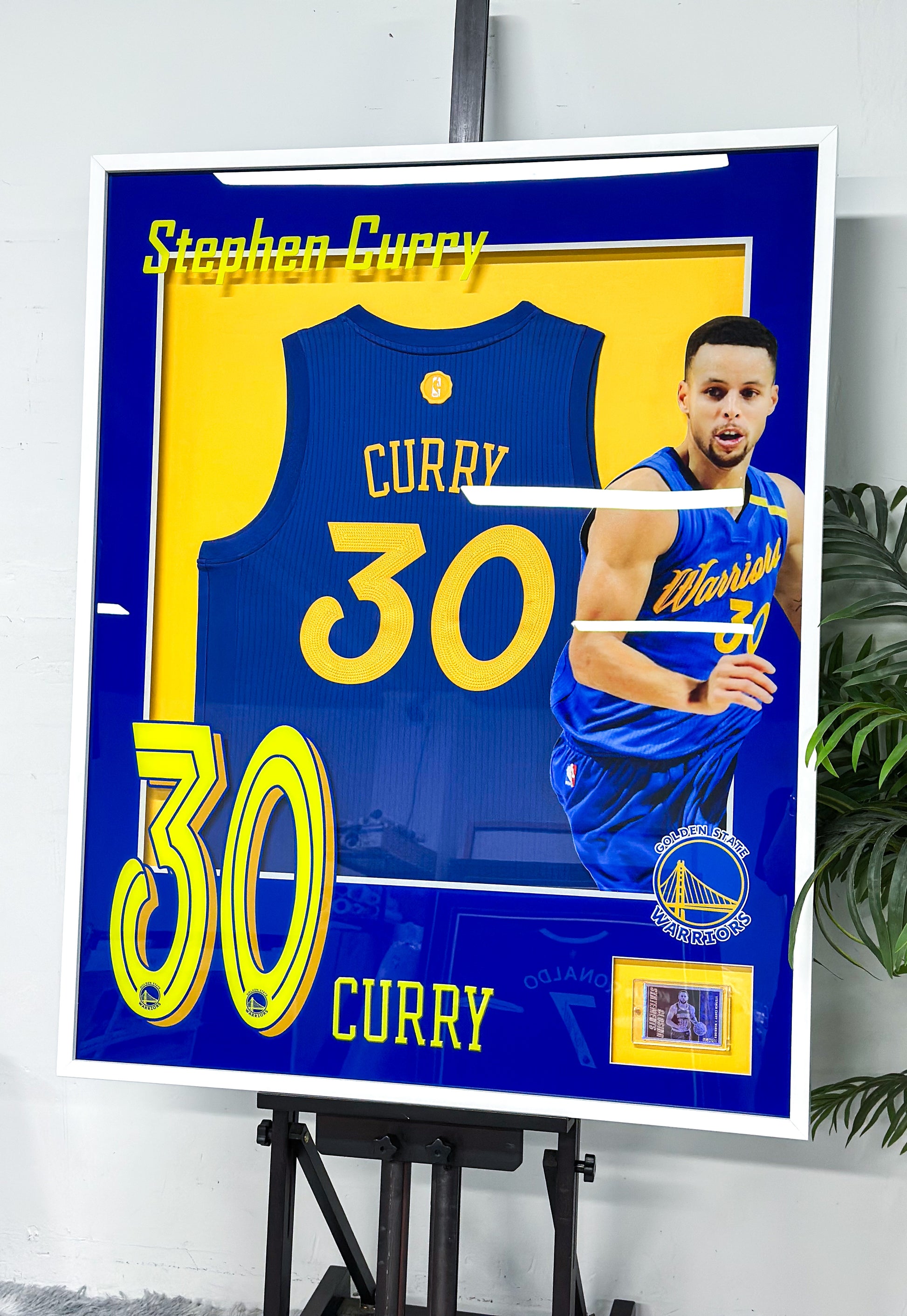 Stephen Curry Golden State Warriors Autographed Jersey Framed