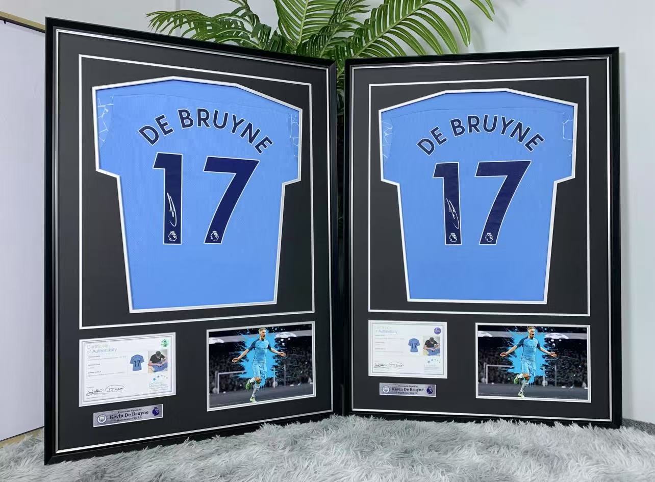 De Bruyne Manchester City Jersey Framing