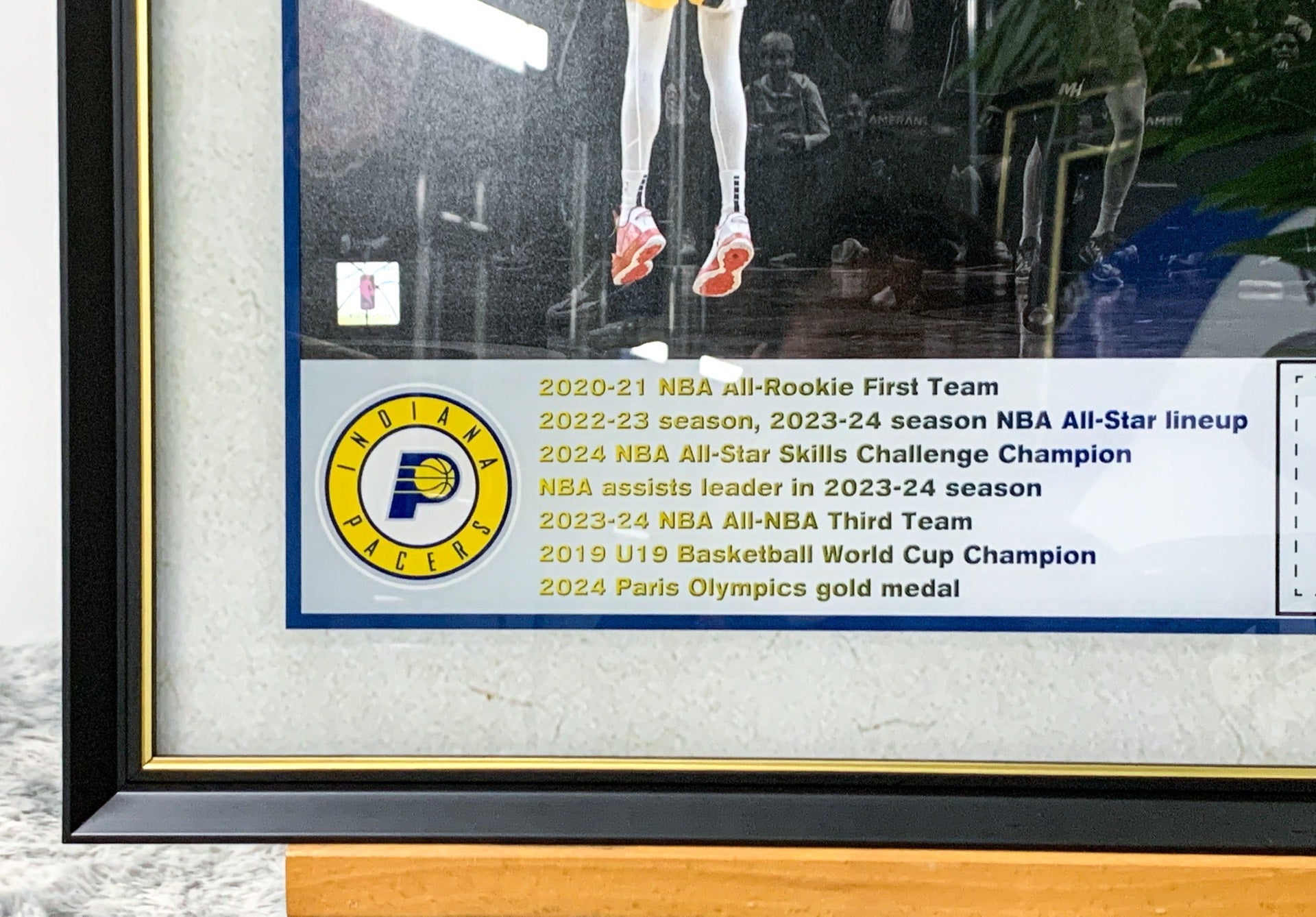 Tyrese Haliburton Custom Framed Poster