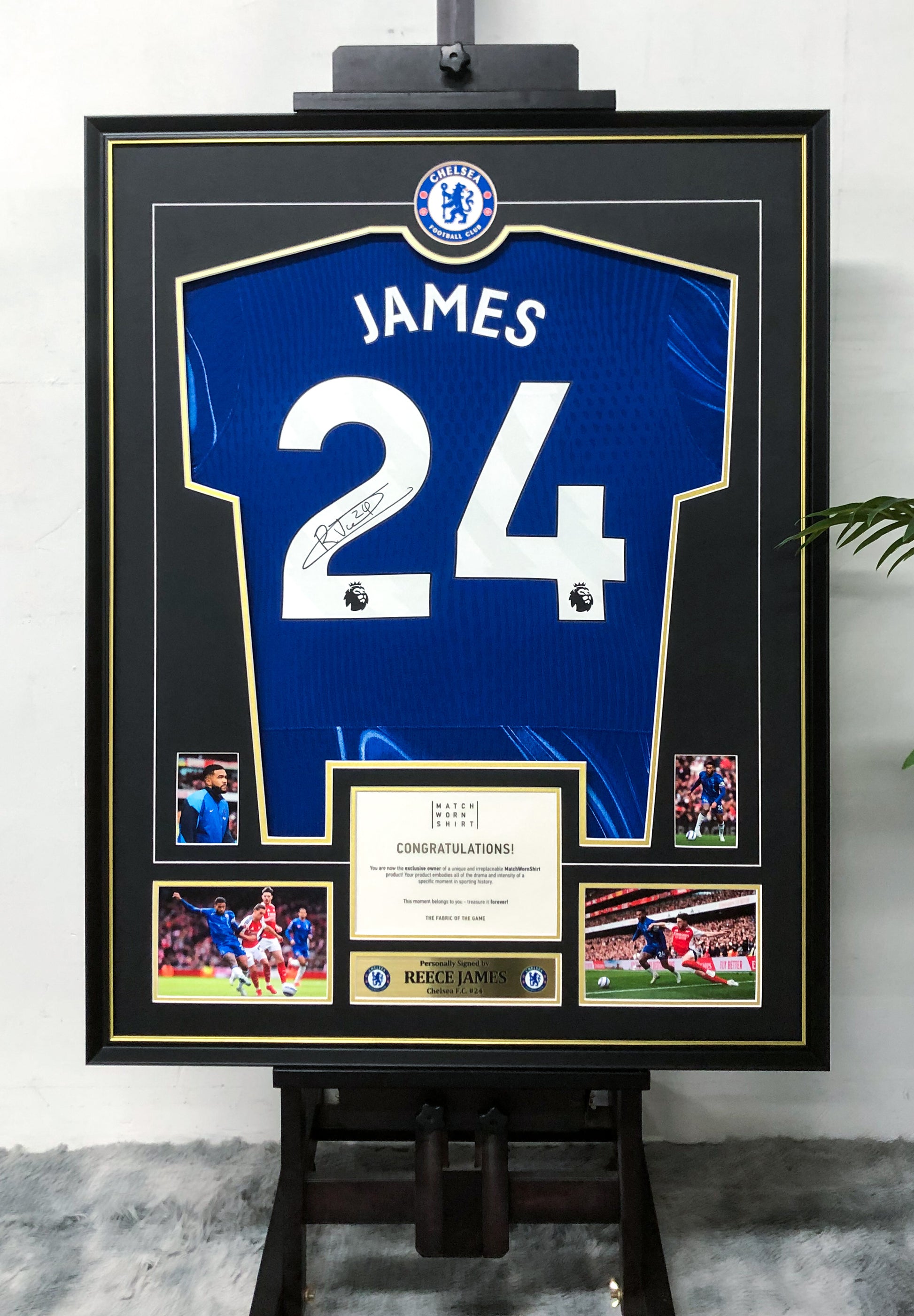 Reece James Chelsea Autographed Jersey Custom Framing