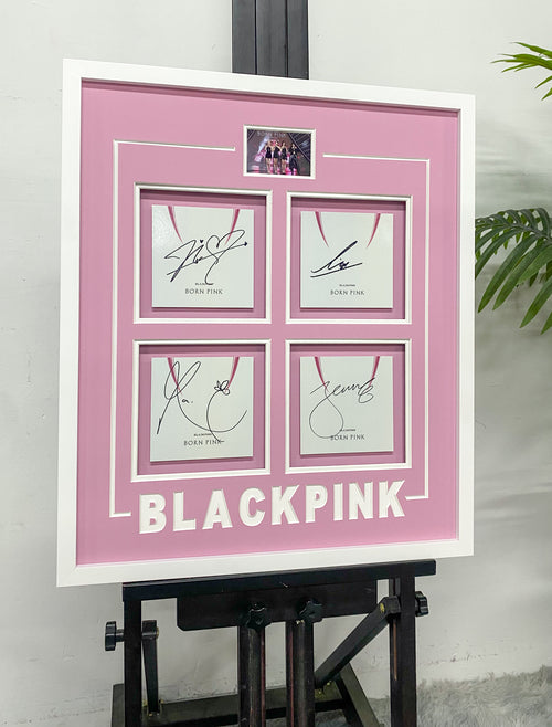 BLACKPINK Born Pink Group Signed Four Members Display Frame