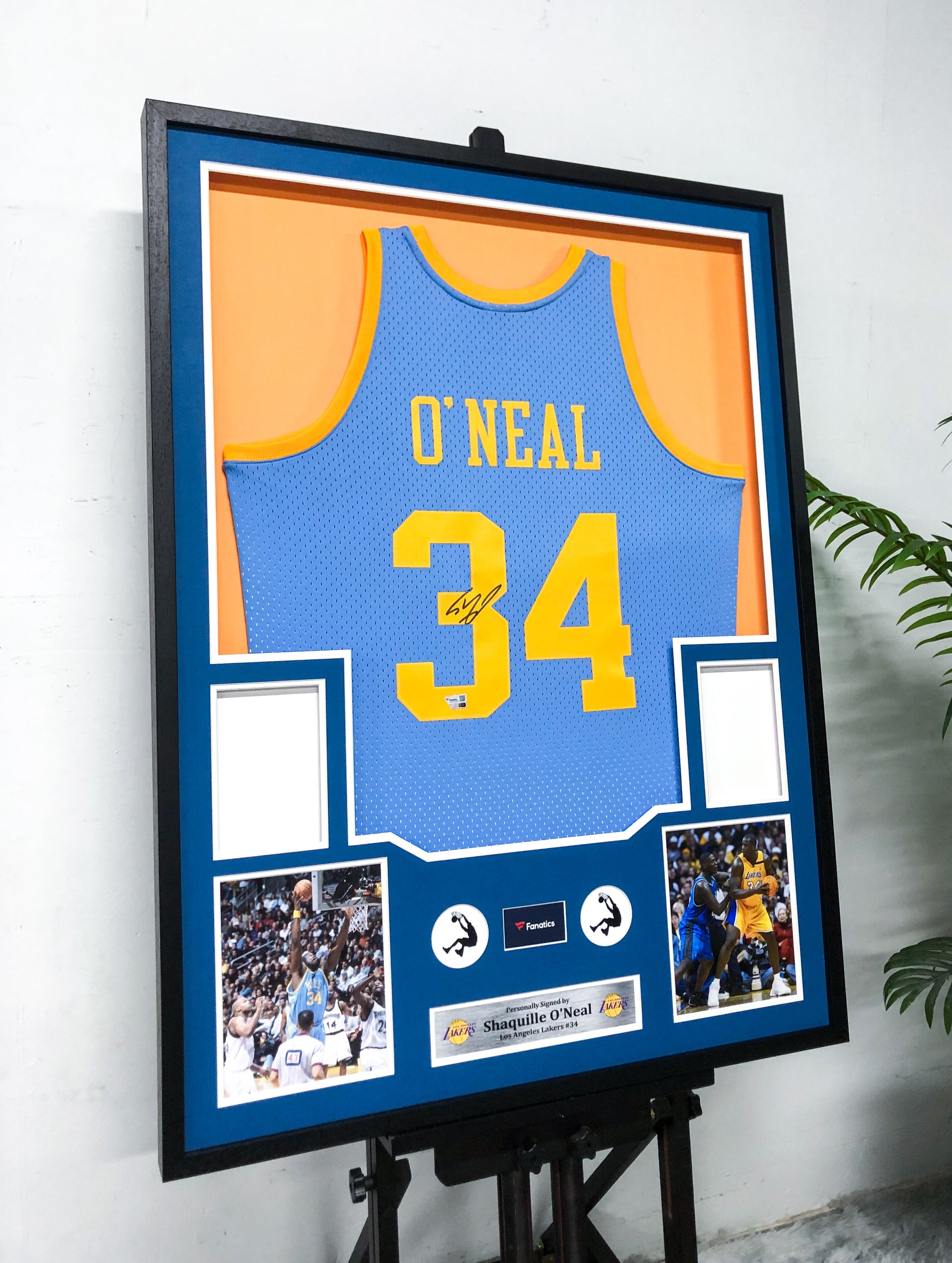 Shaquille O'Neal Los Angeles Lakers Jersey Custom Framing