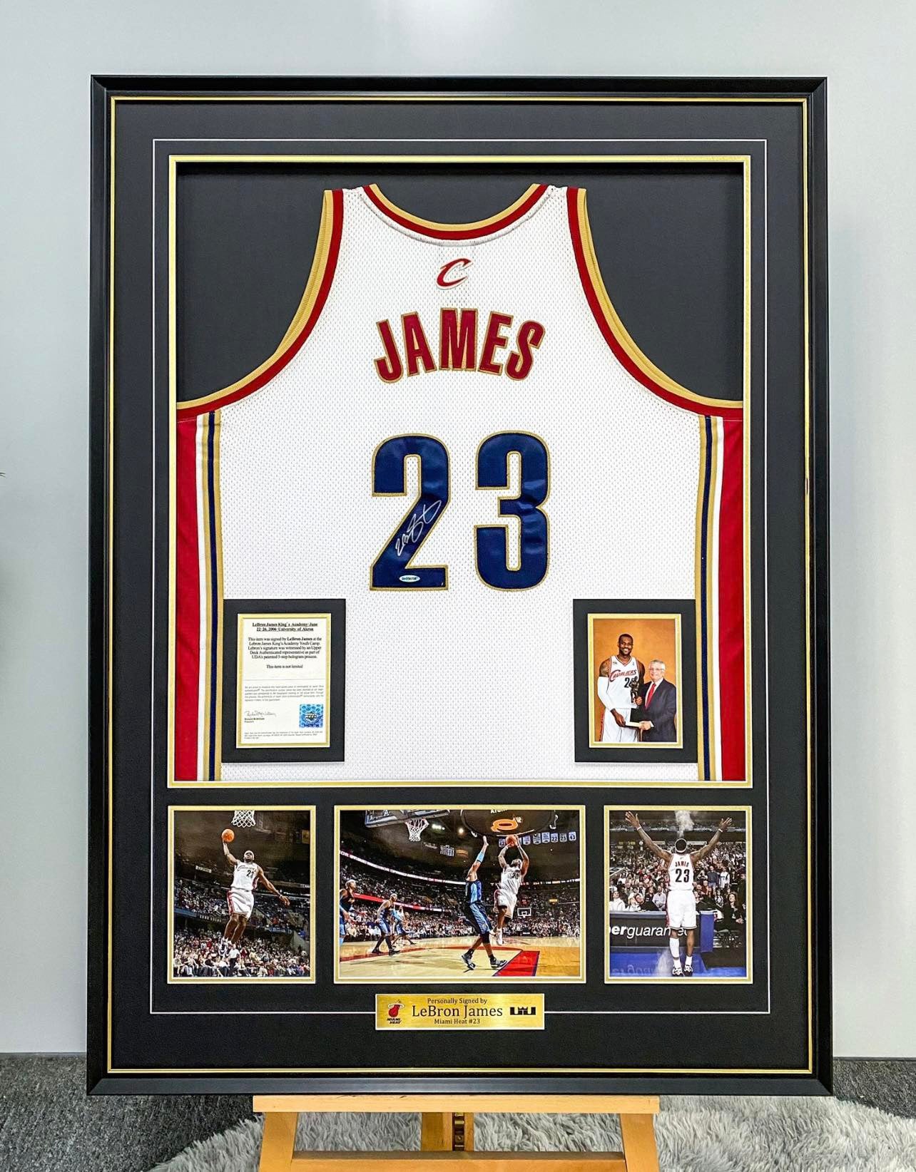 LeBron James Cavaliers Autographed Jersey Framing