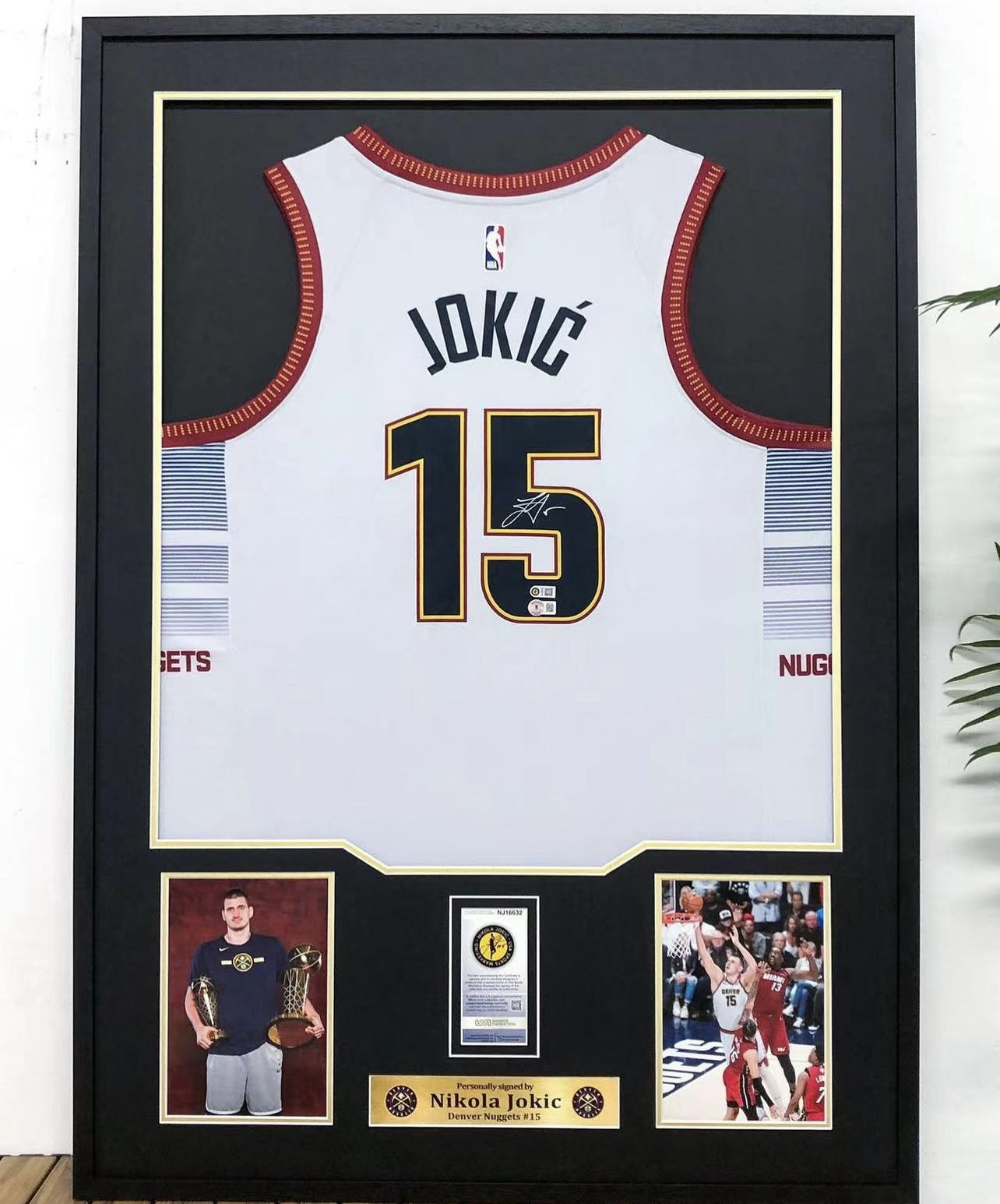 Nikola Jokić Denver Nuggets Autographed Framed Jersey