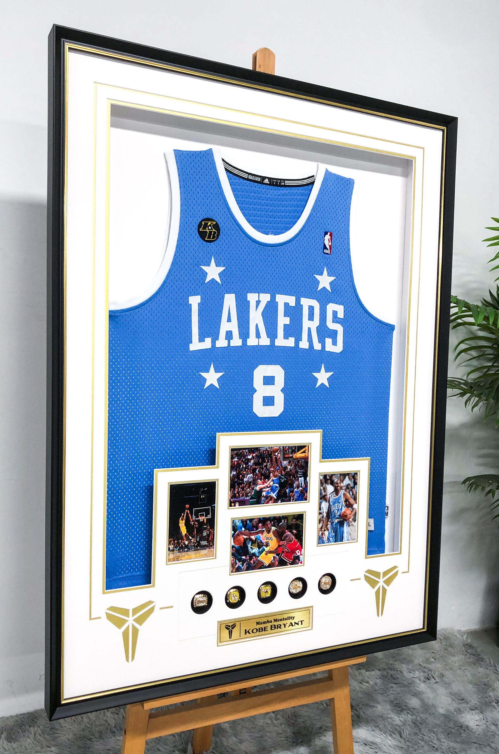 Kobe Bryant Los Angeles Lakers Autographed Jersey Framed
