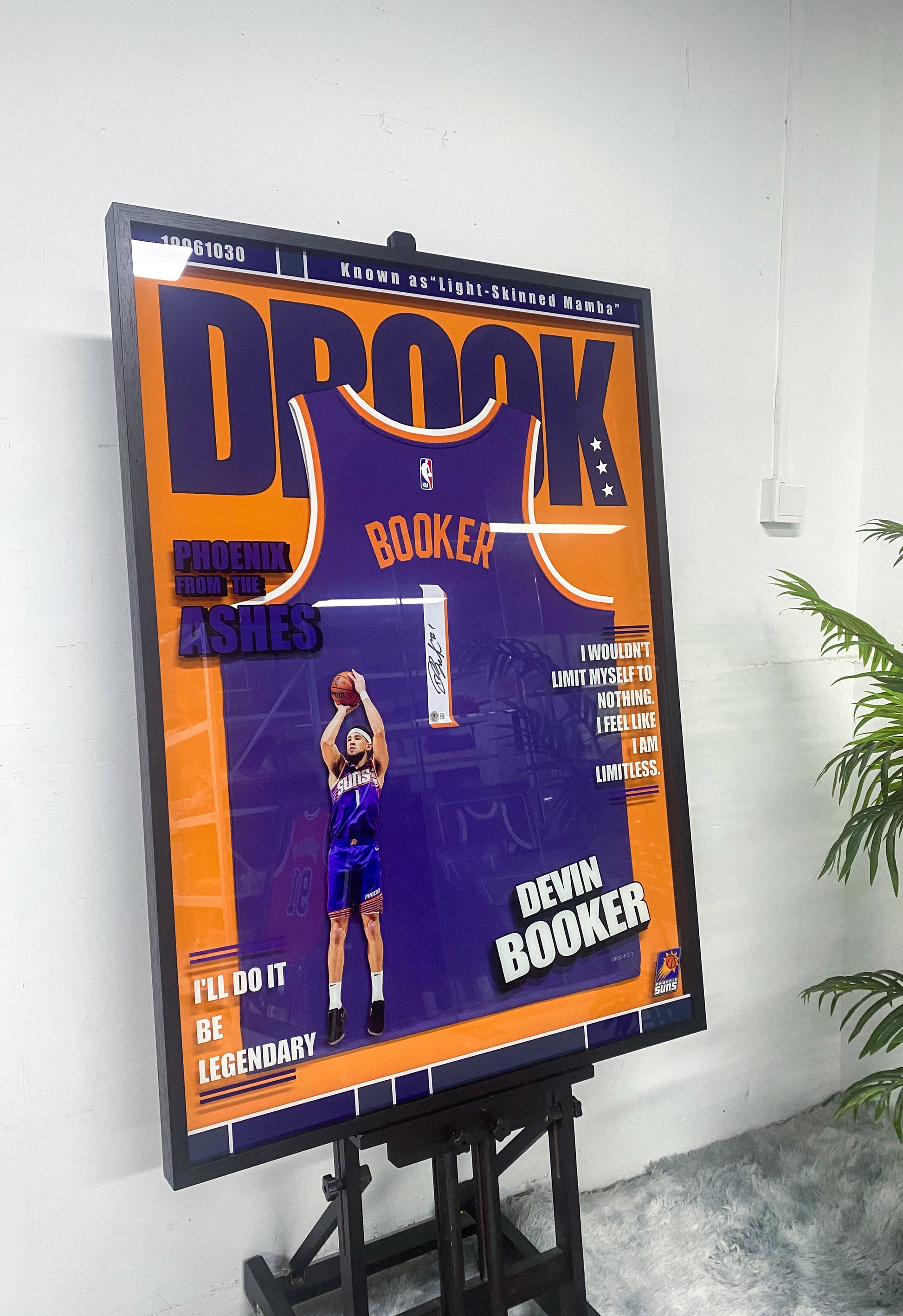 Devin Booker Phoenix Suns Jersey Custom Framing
