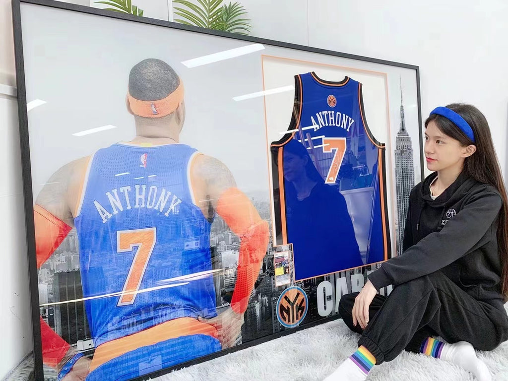 Carmelo Anthony New York Knicks Signed Jersey Framing