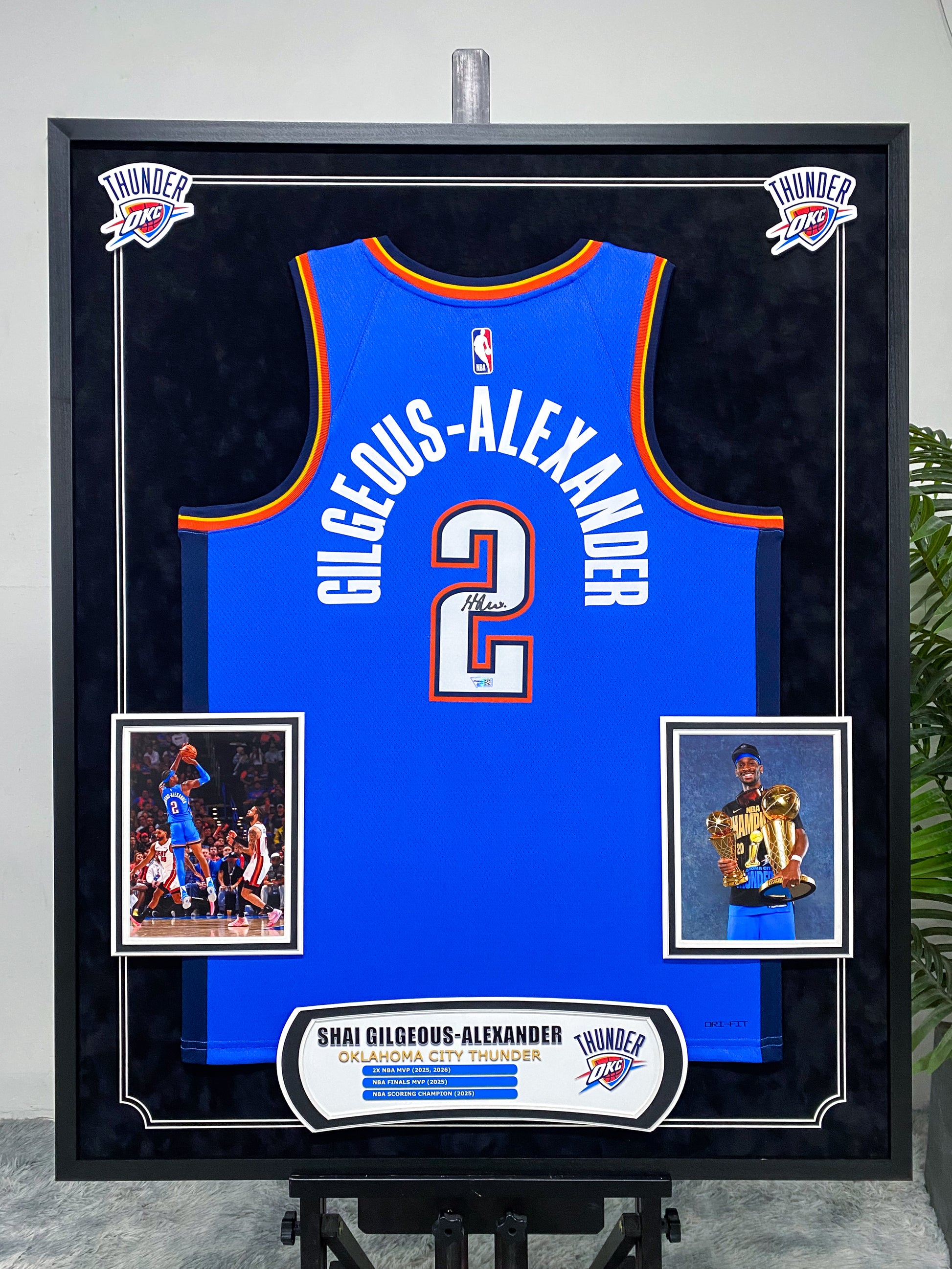 Shai Gilgeous-Alexander Oklahoma City Thunder Jersey Framing