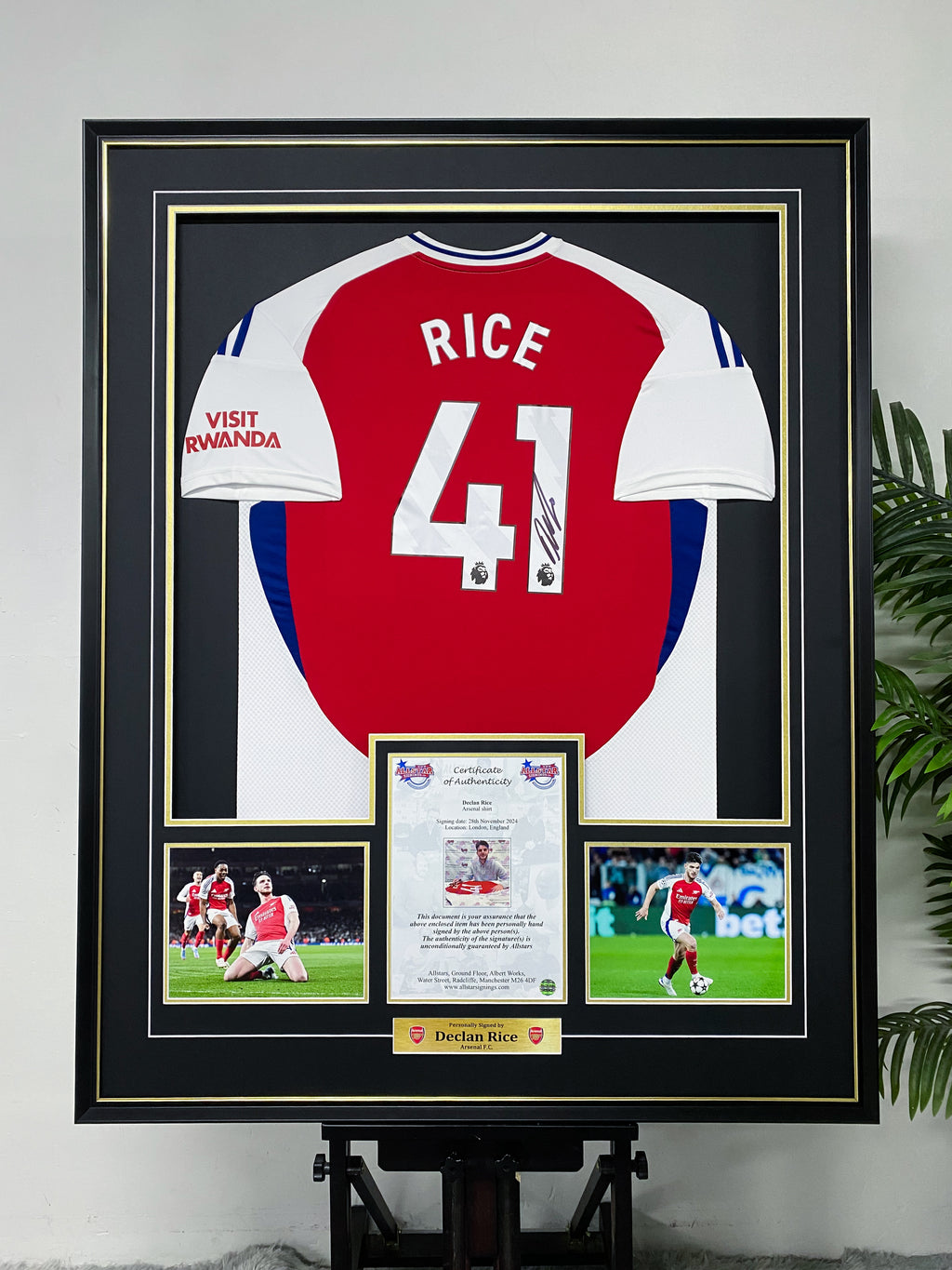 Declan Rice Arsenal #41 Jersey Framed