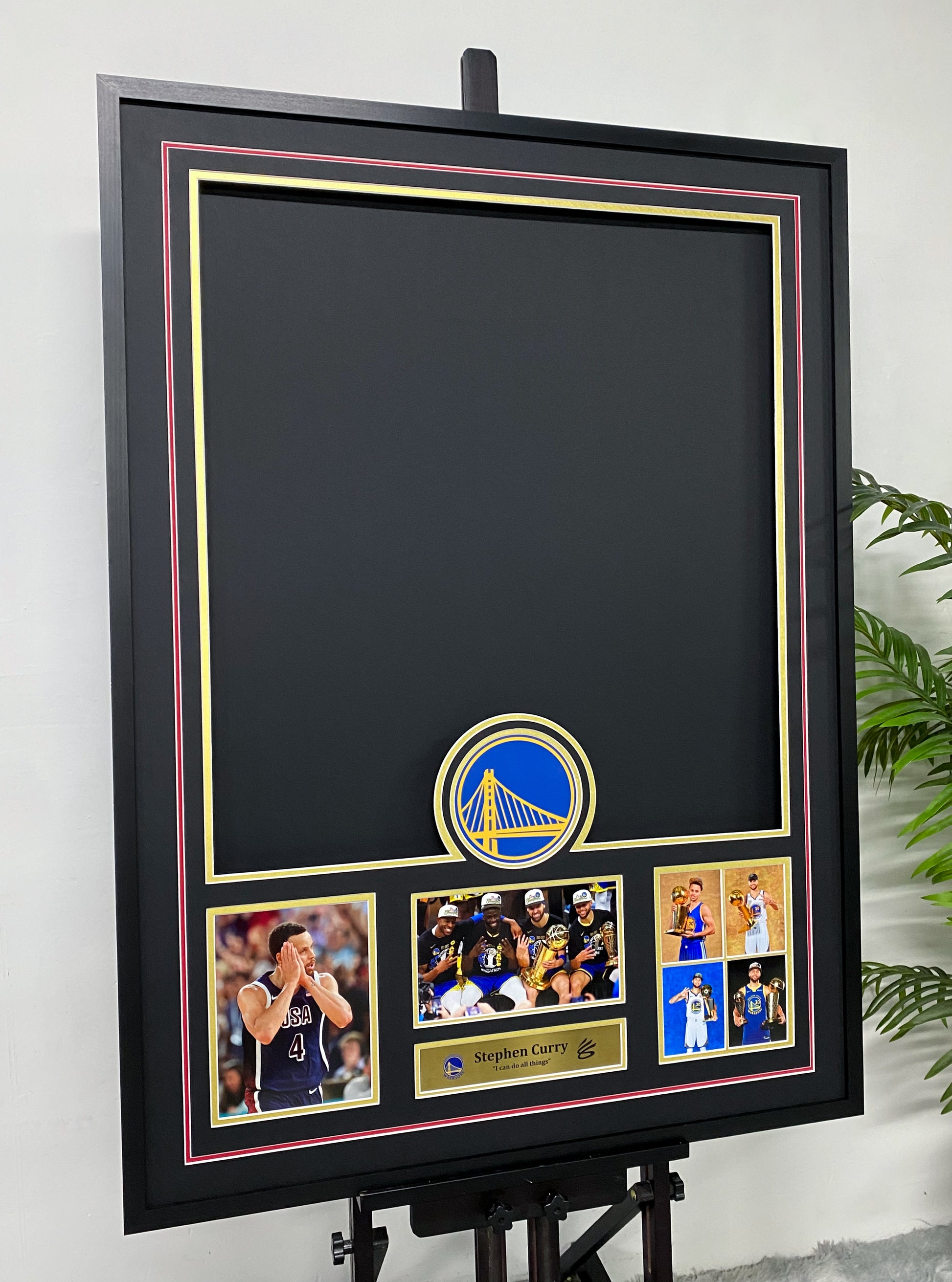 Stephen Curry Warriors Empty Jersey Framing