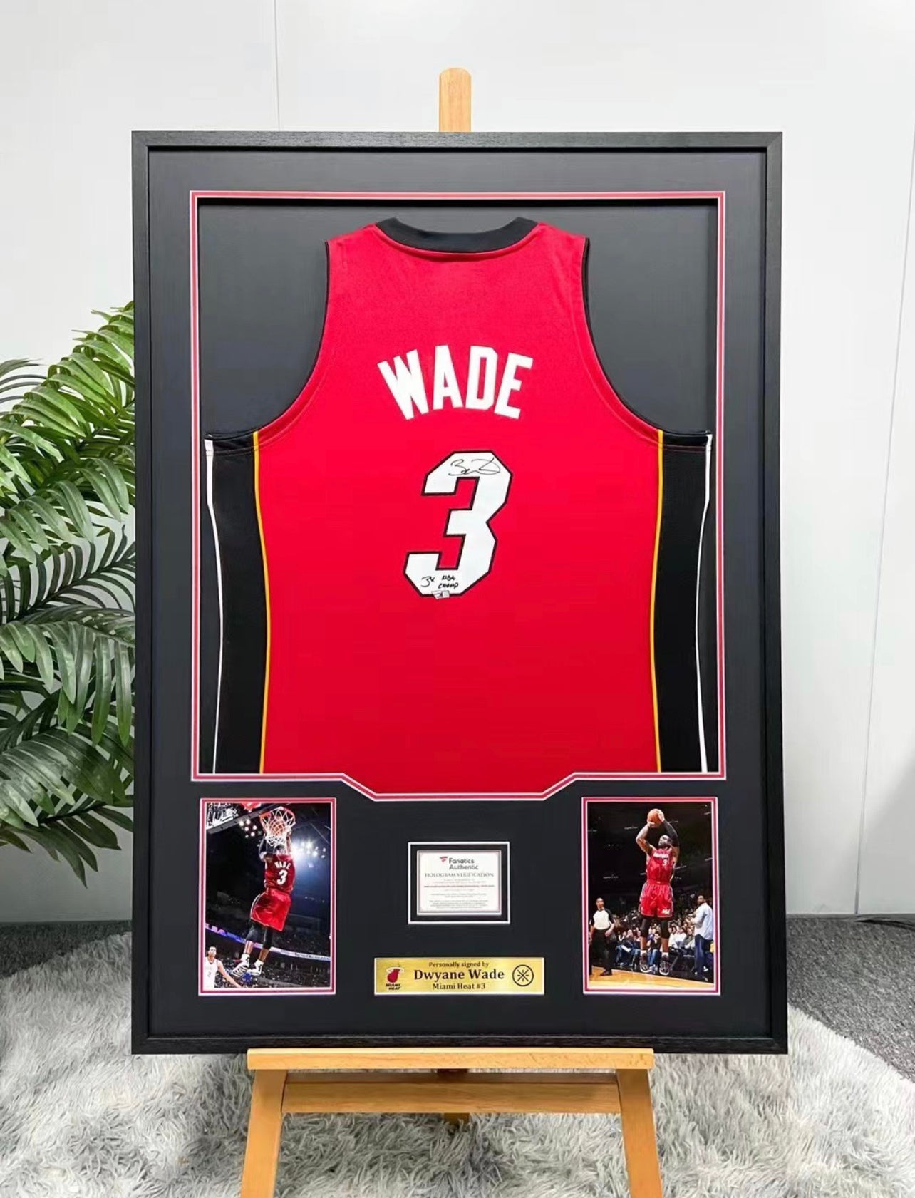 Dwyane Wade Miami Heat Autographed Jersey Custom Framing