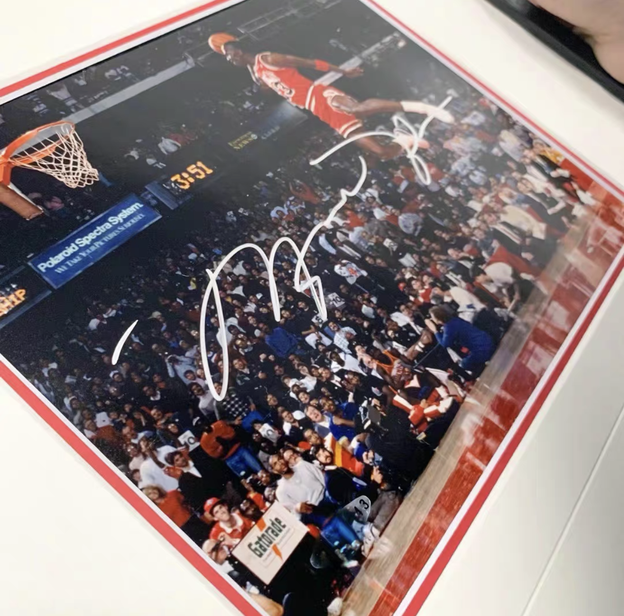 Michael Jordan Signed Poster Custom Framing