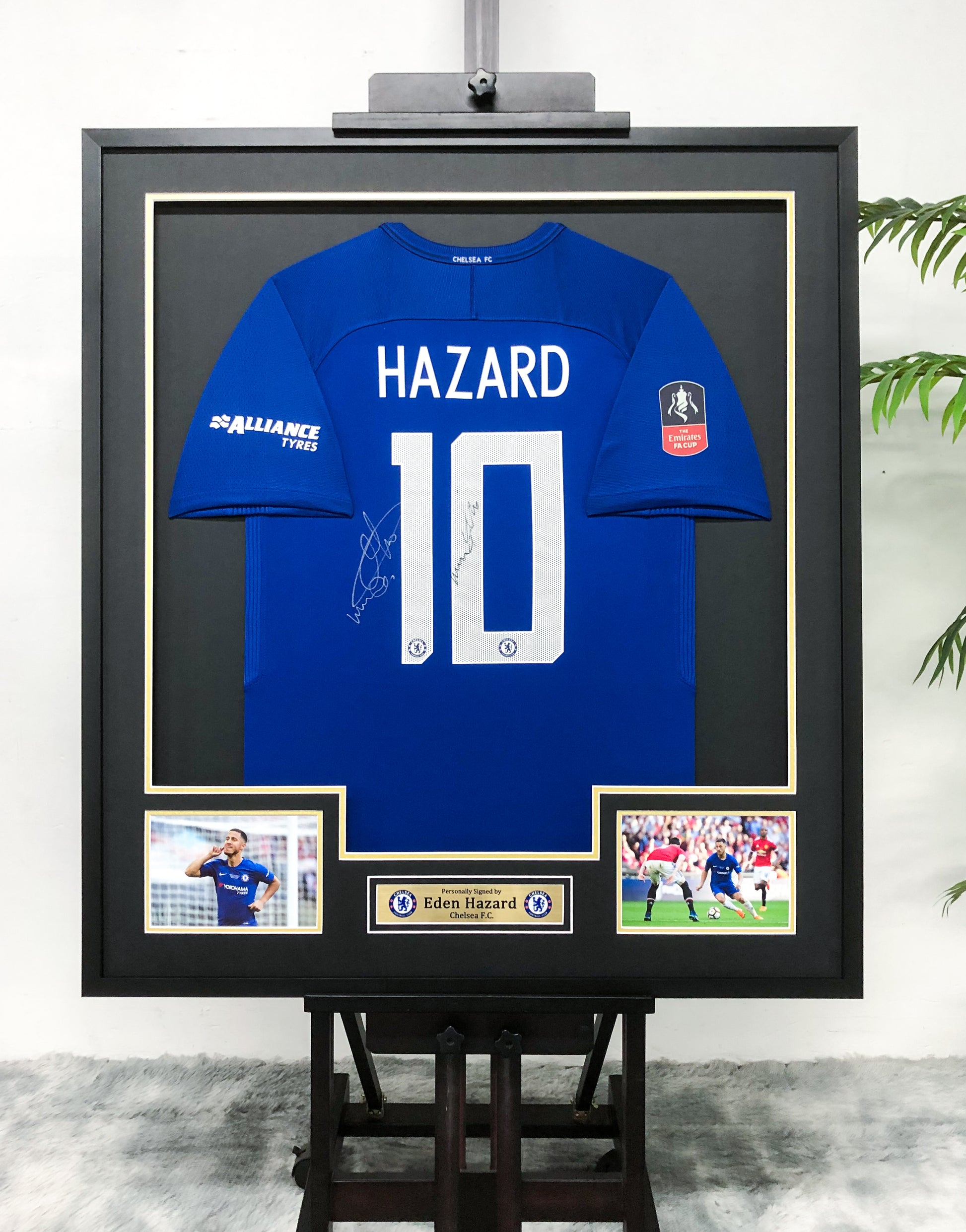 Eden Hazard Chelsea Autographed Jersey Custom Framing
