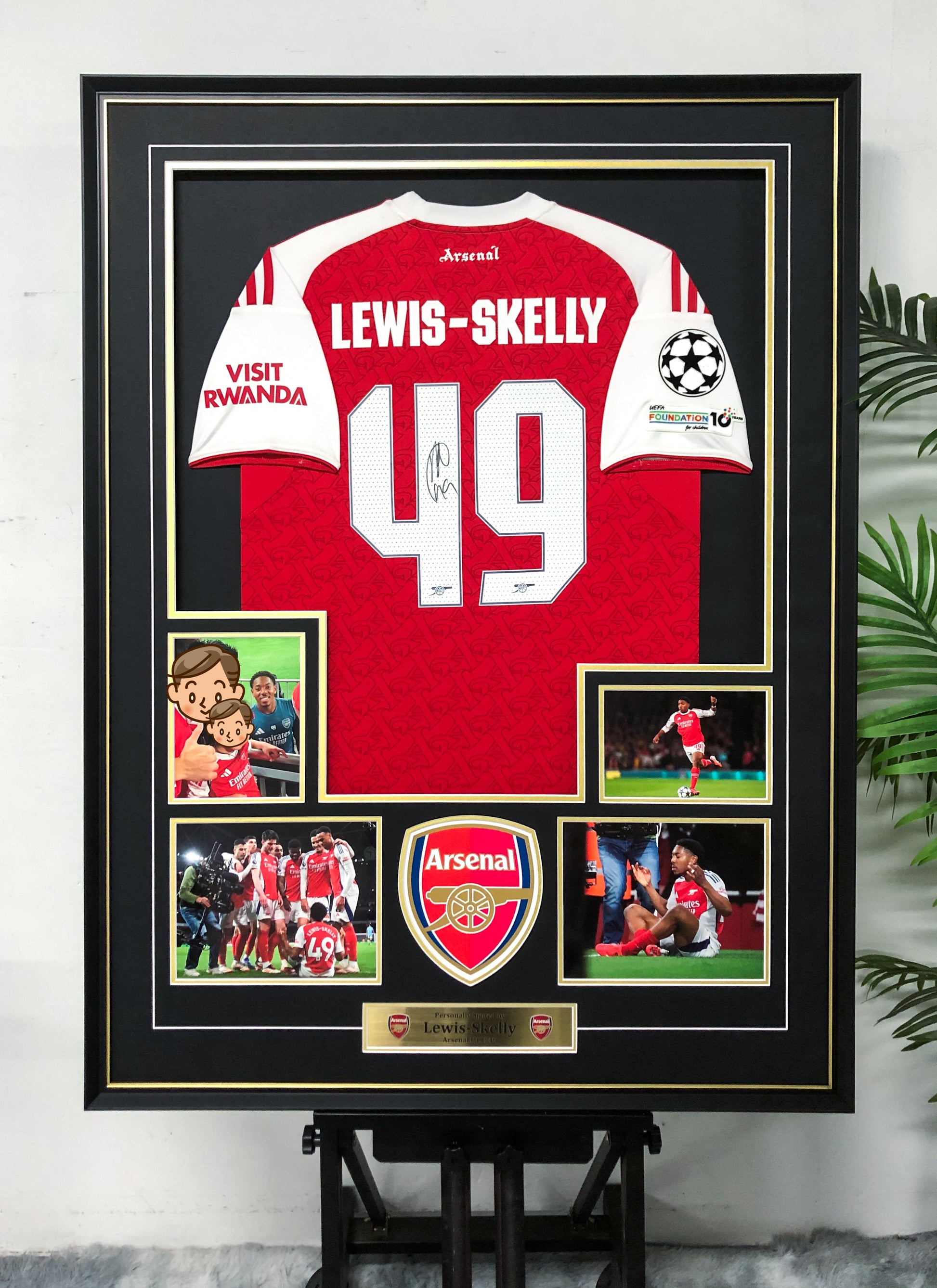 Lewis Skelly Arsenal Autographed Custom Framed Jersey