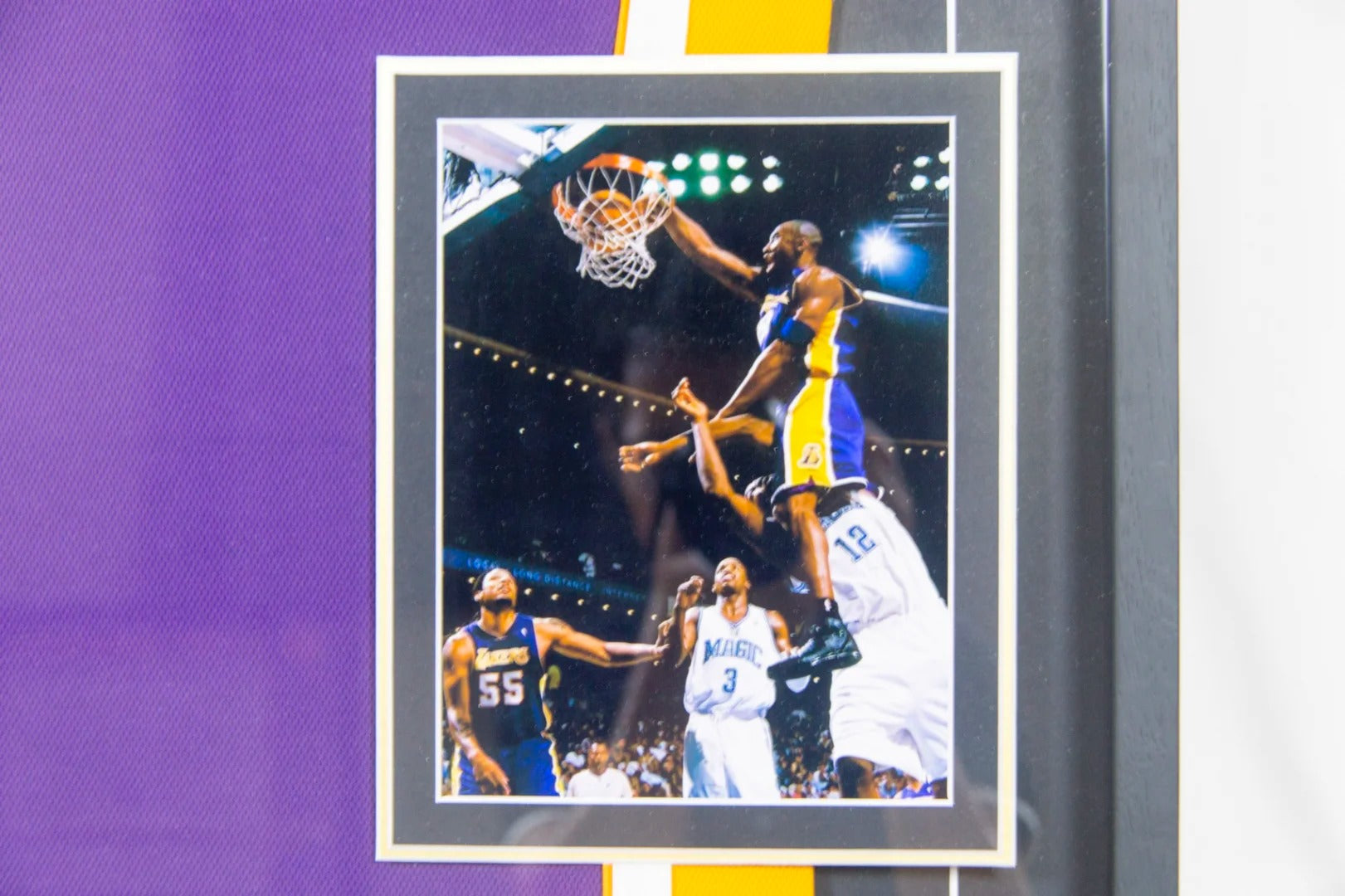 Los Angeles Lakers Kobe Bryant Autographed Jersey with Personalized Custom Design Framed 000037