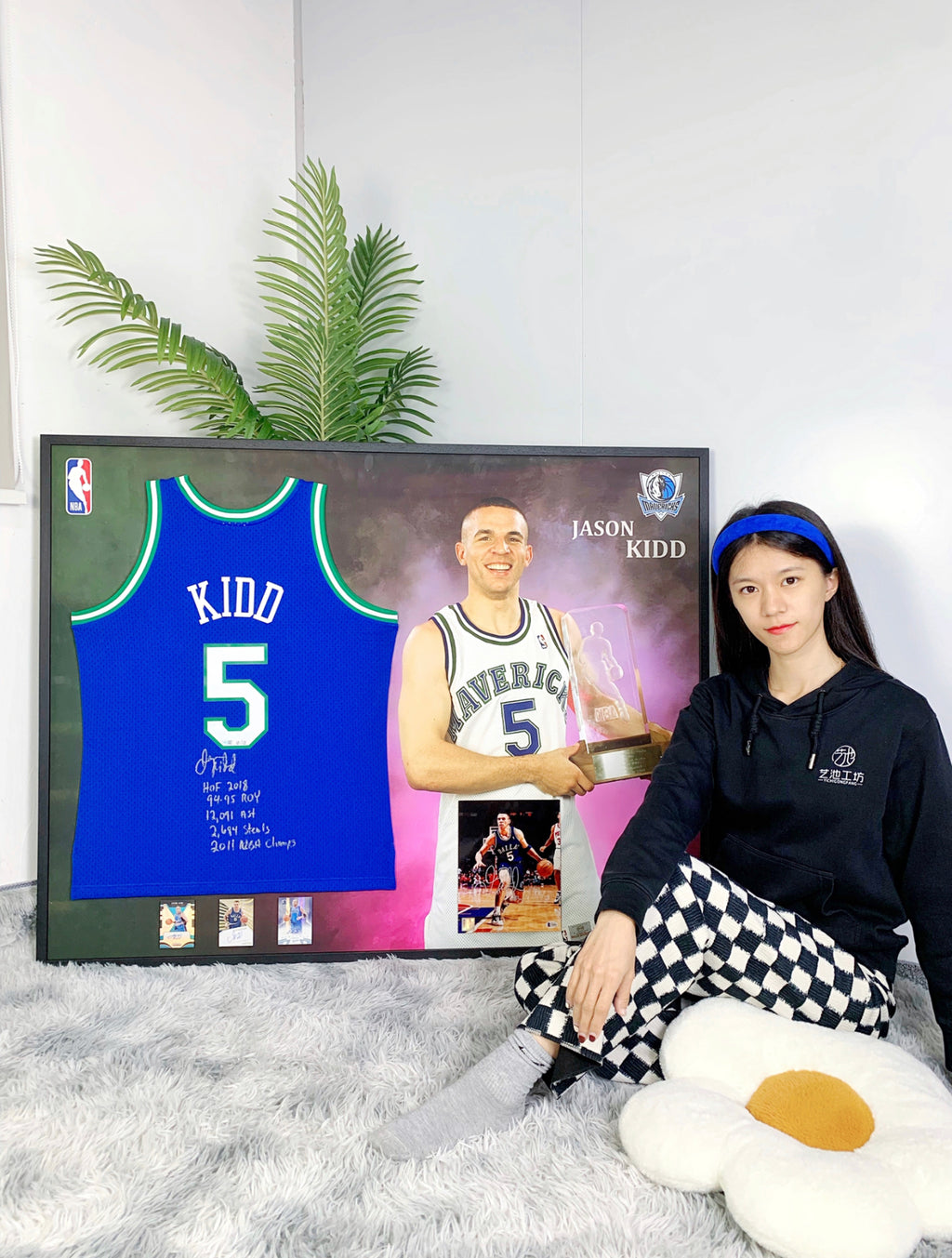 Jason Kidd Dallas Mavericks Autographed Jersey Custom Framing