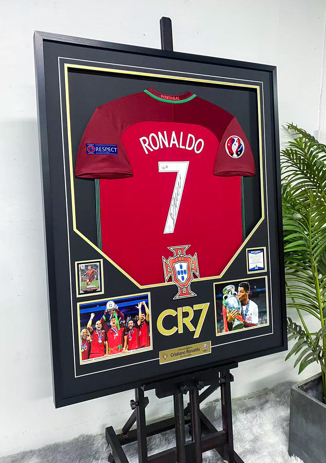 Cristiano Ronaldo Portugal Jersey Custom Framing